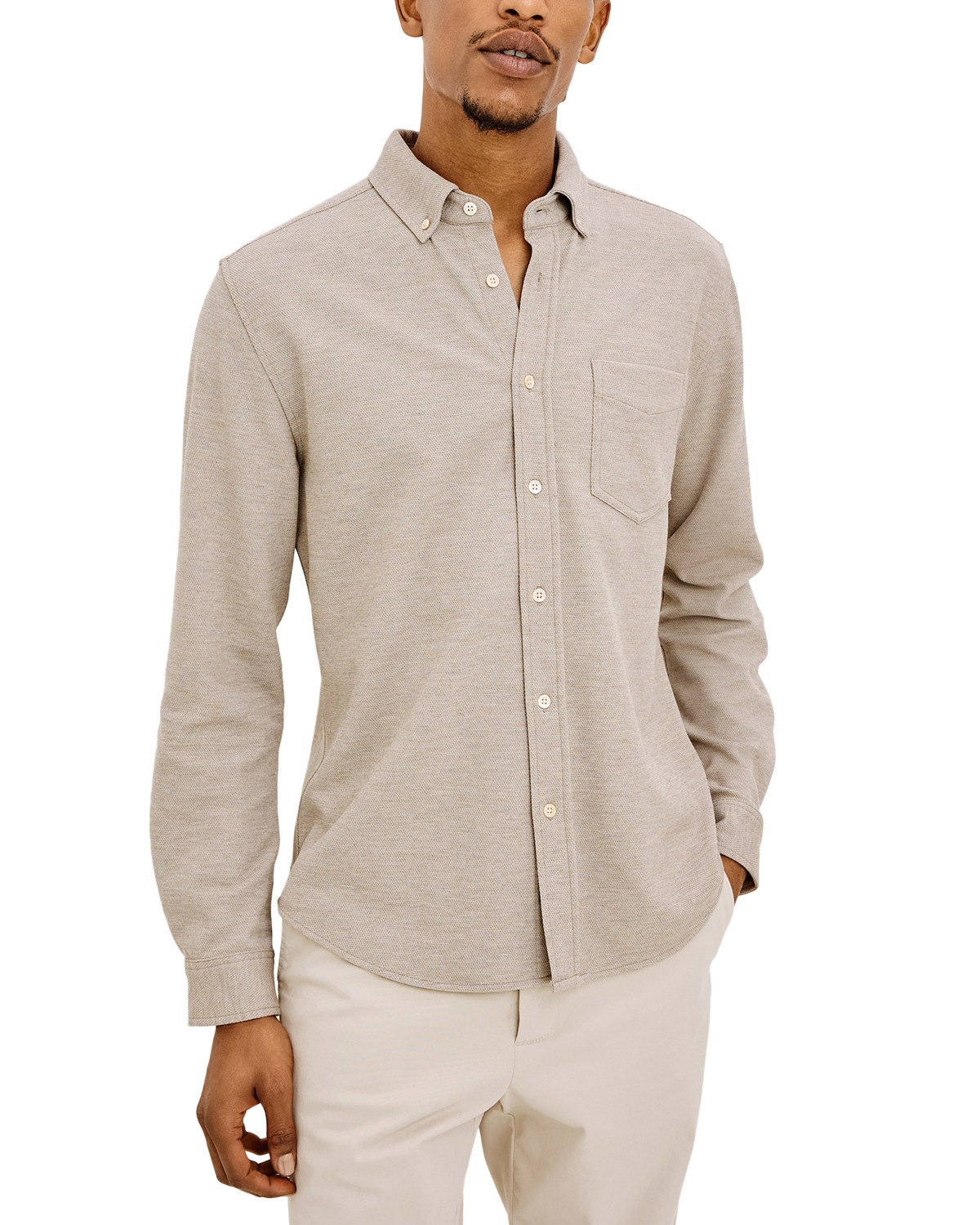 Vincent Relaxed Fit Long Sleeve Knit Shirt