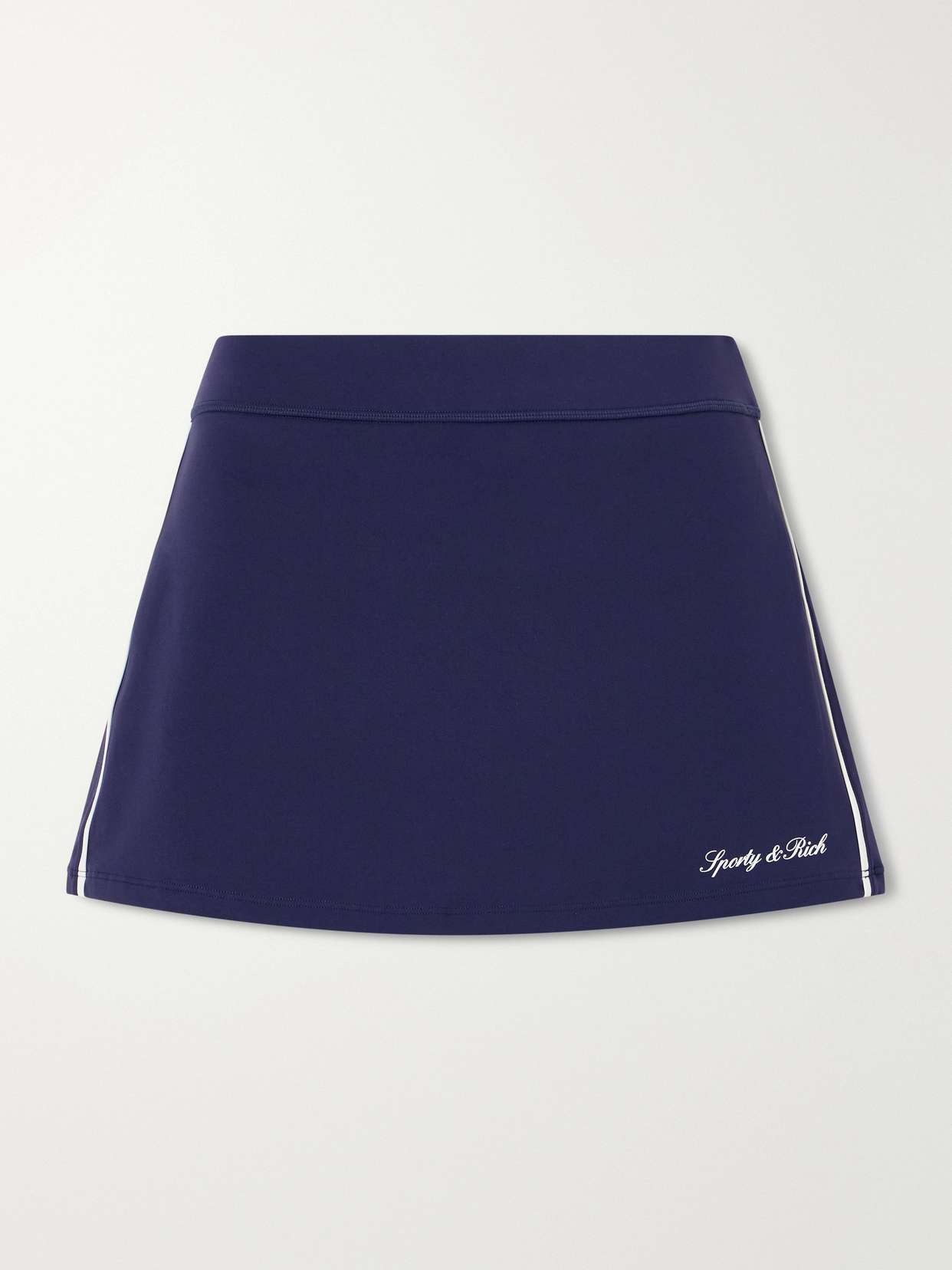 Striped jersey tennis skirt