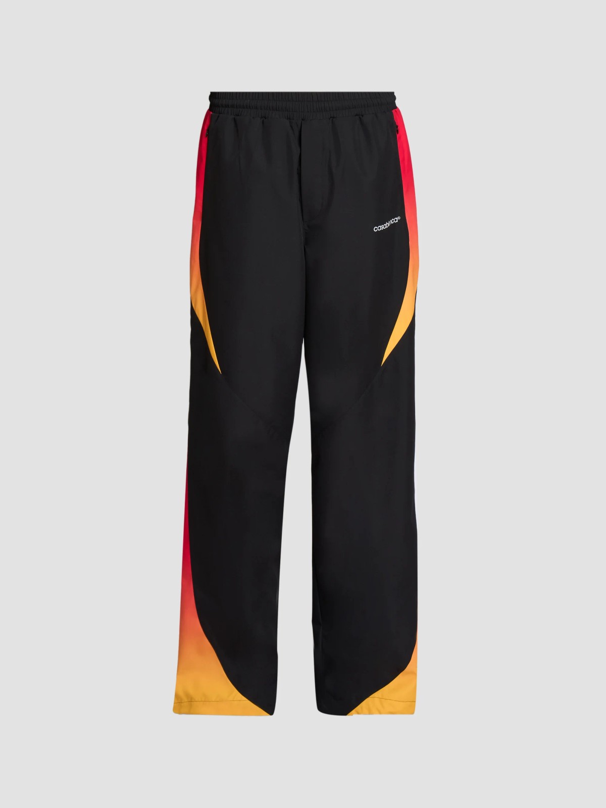 Printed Wide-Leg Track Pants