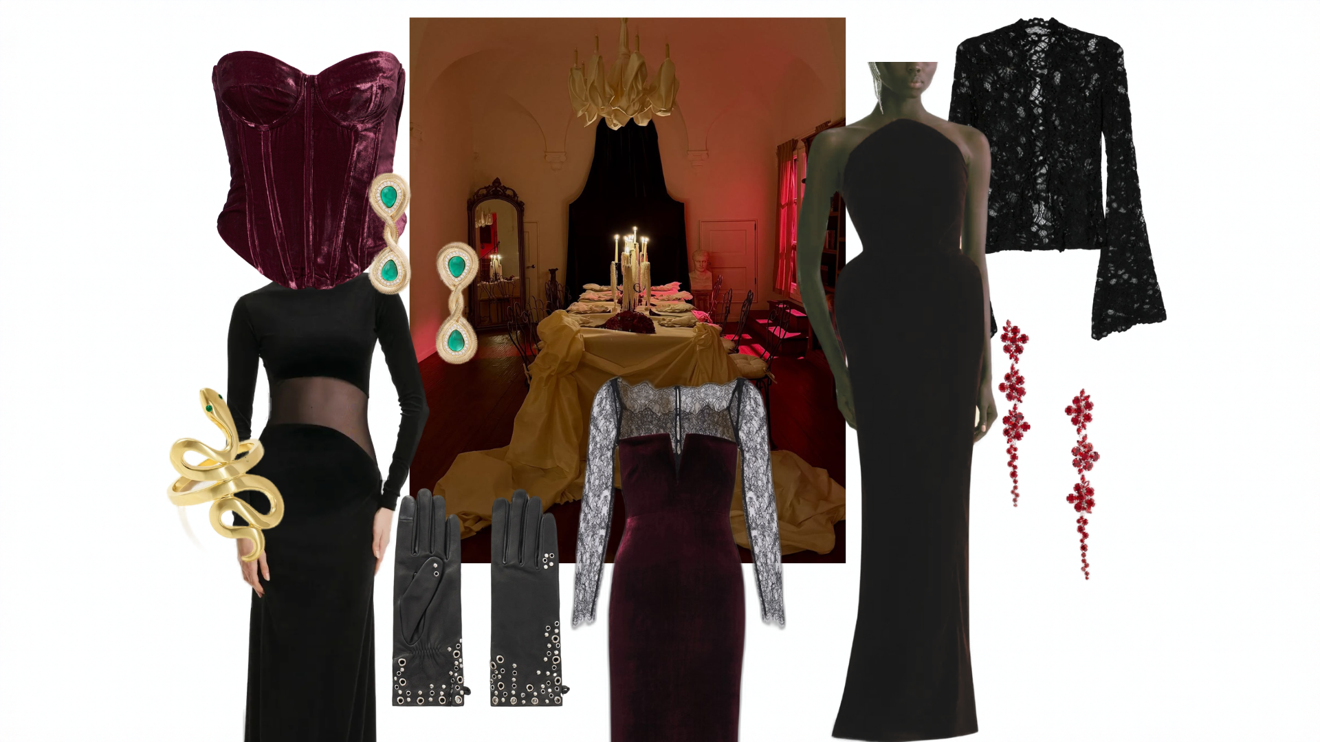Chic Halloween Dinner Party Dressing