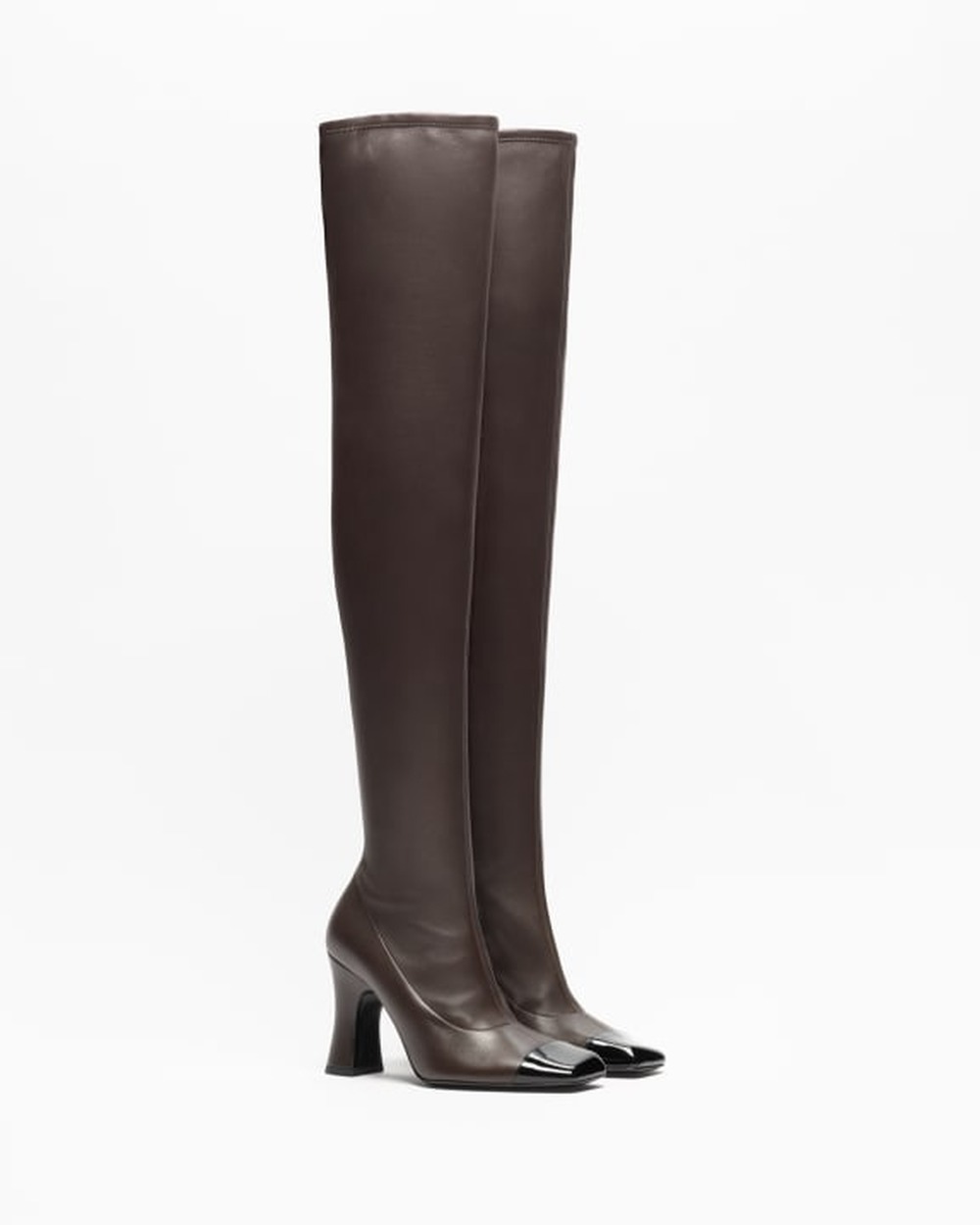 Chanel Thigh High Boots, Dark Brown and Black