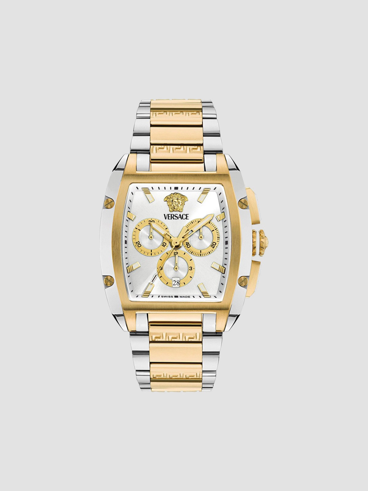 Versace Dominus Two-Tone Stainless Steel Bracelet Watch/42MM x 50MM