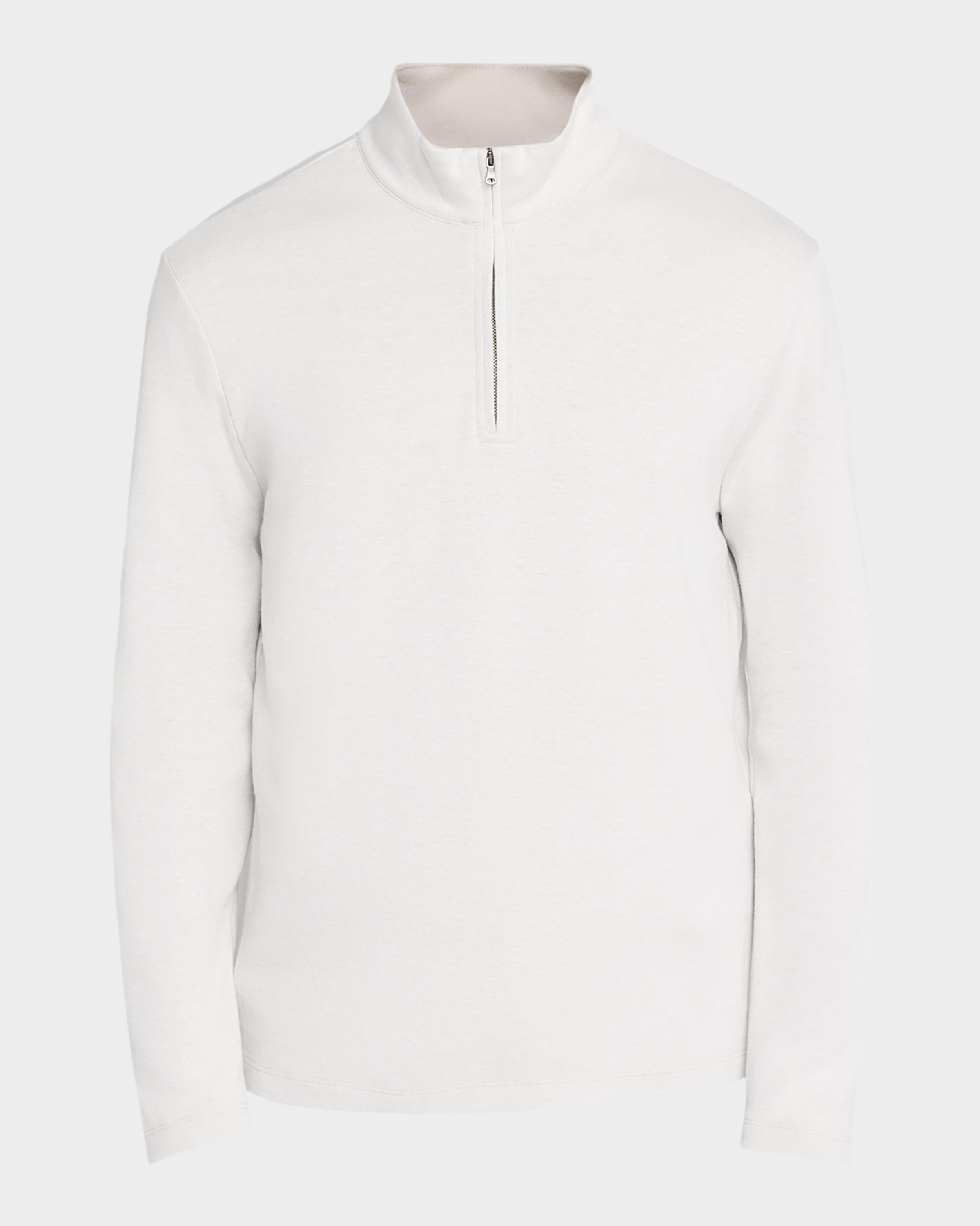 Men's Cotton Blend Quarter-Zip Sweater