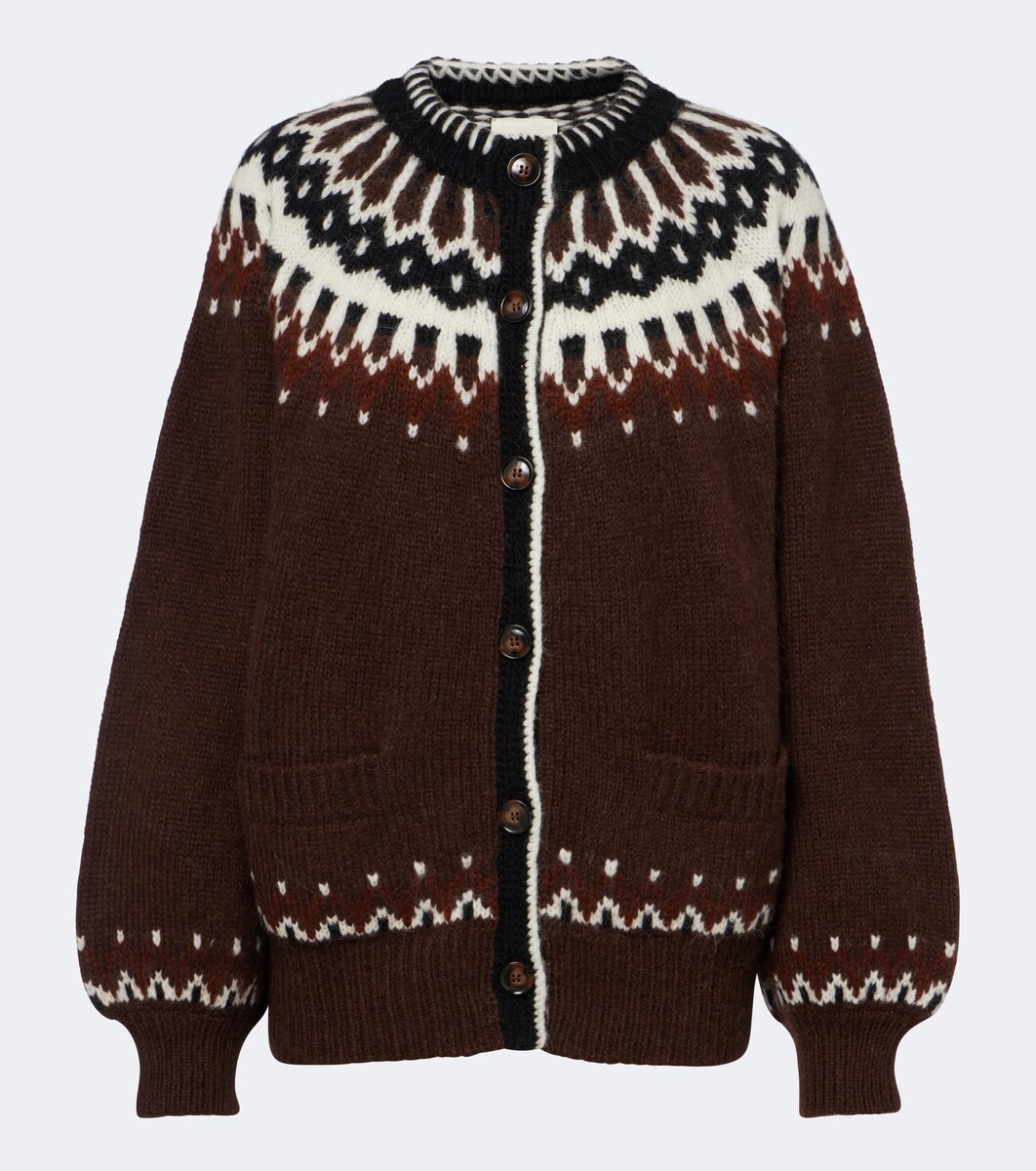 Hue Fair Isle alpaca and wool-blend cardigan