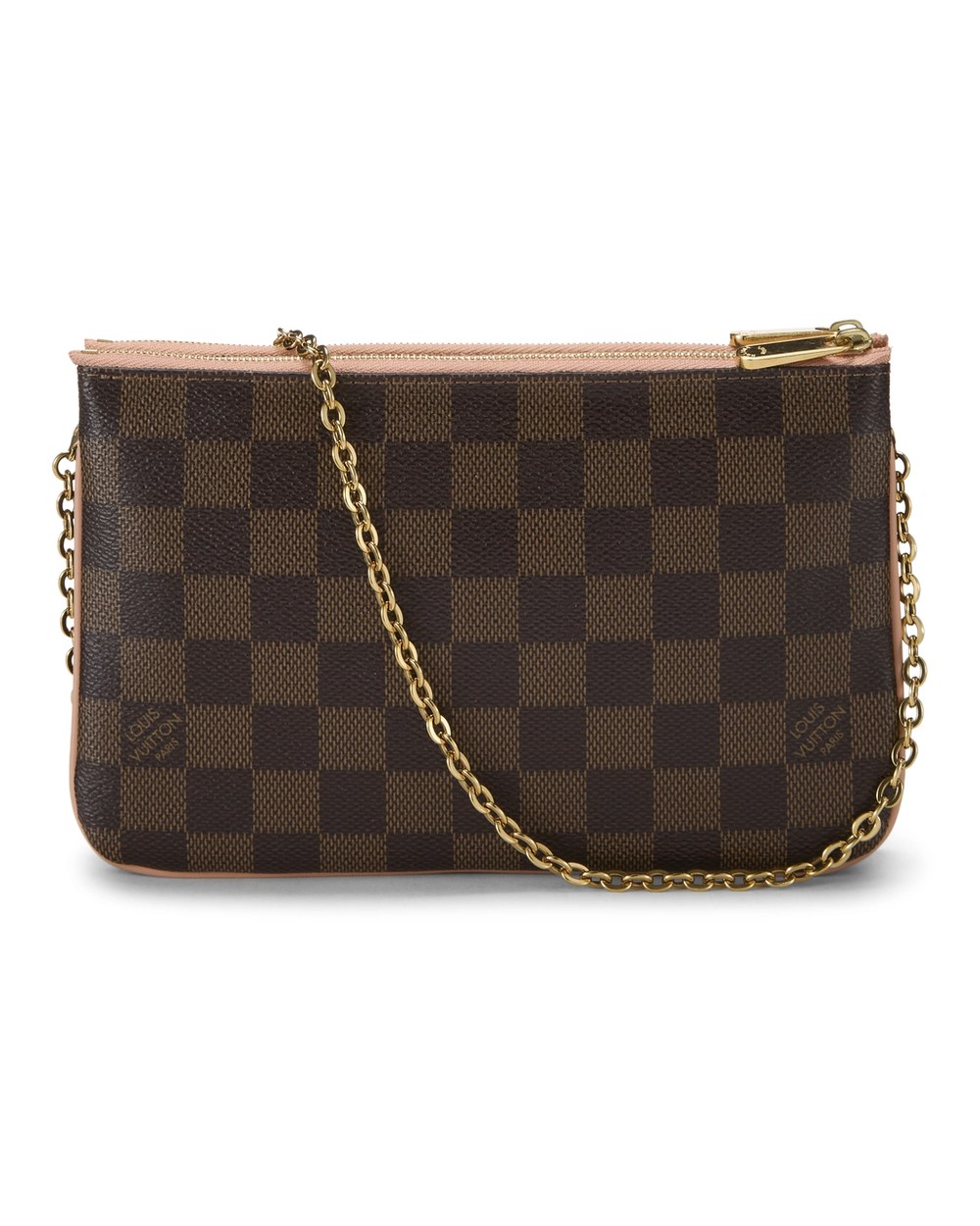 Damier Ebene Double Zip Pochette