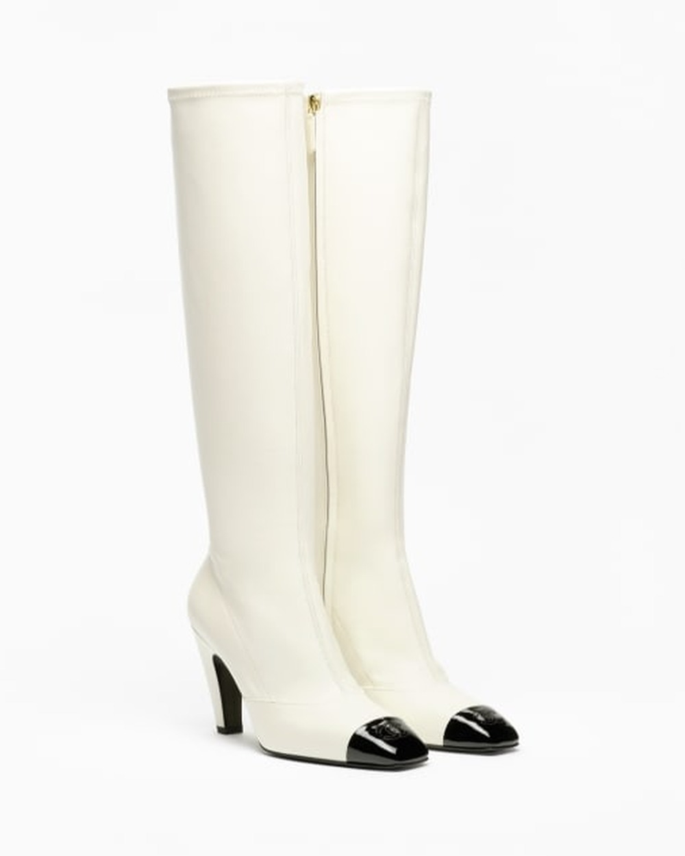 Chanel High Boots, Ivory and Black