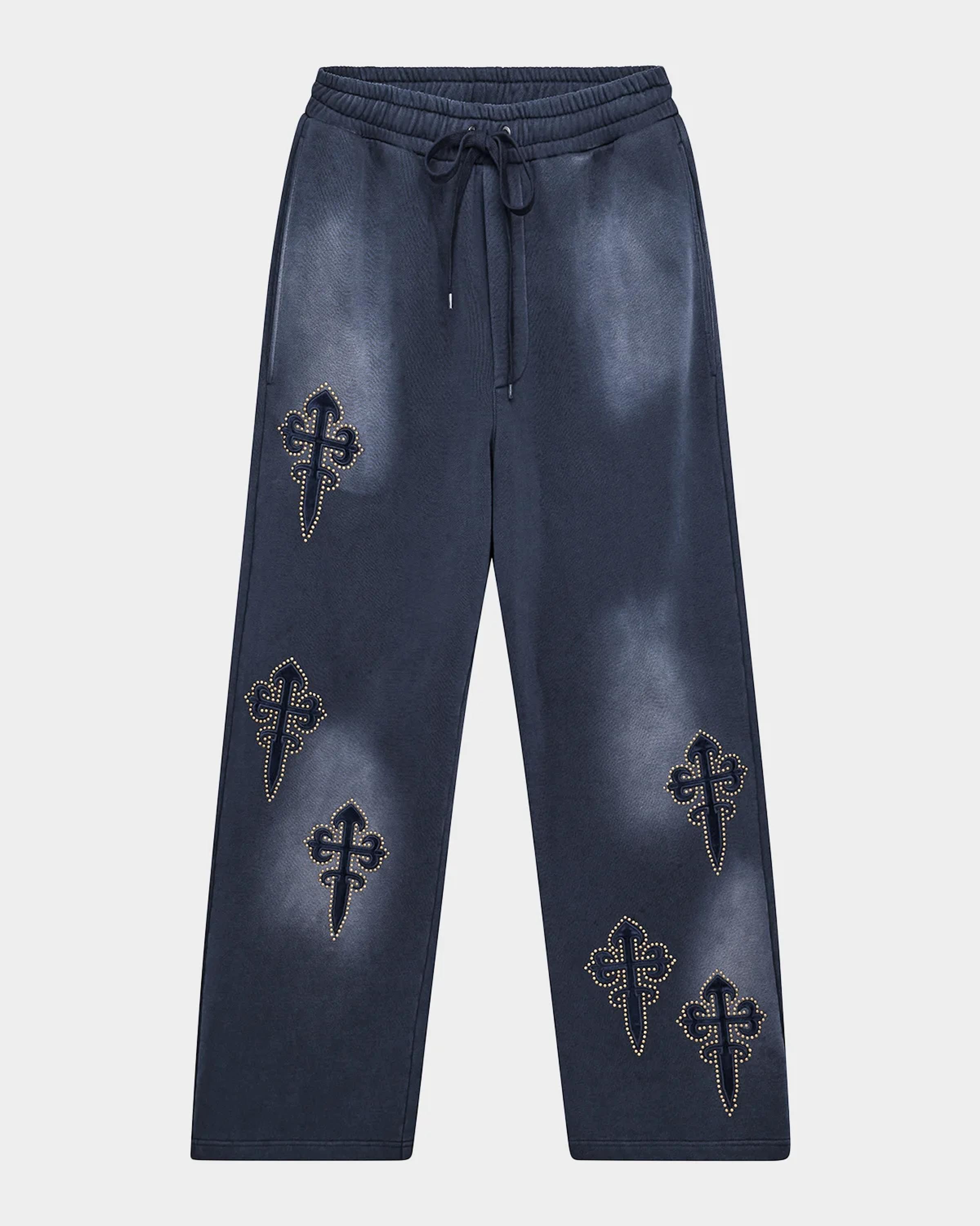 Kaliba Cotton Wide-Leg Track Pants