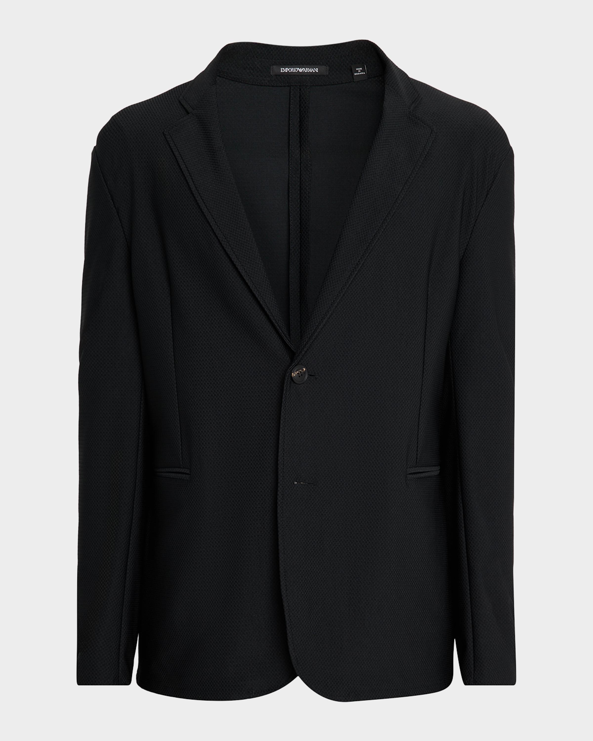 Men's Rice Stitch Notch Lapel Sport Coat