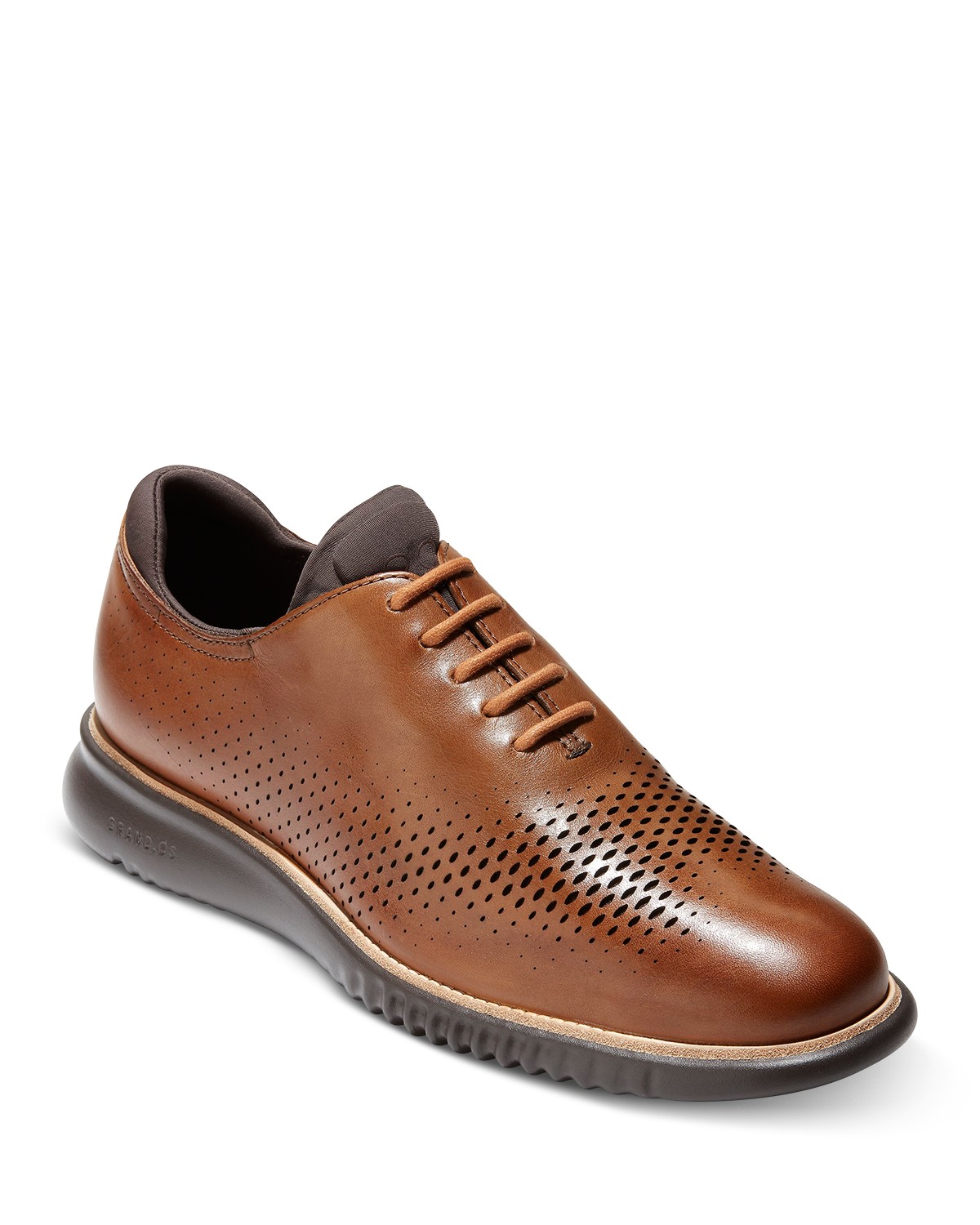 Men's 2.ZERGRAND Laser Wingtip Oxford Shoes