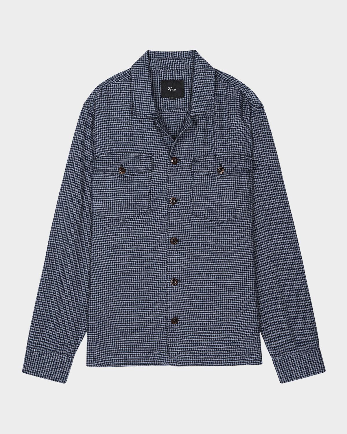 Men's Kerouac Micro-Houndstooth Overshirt