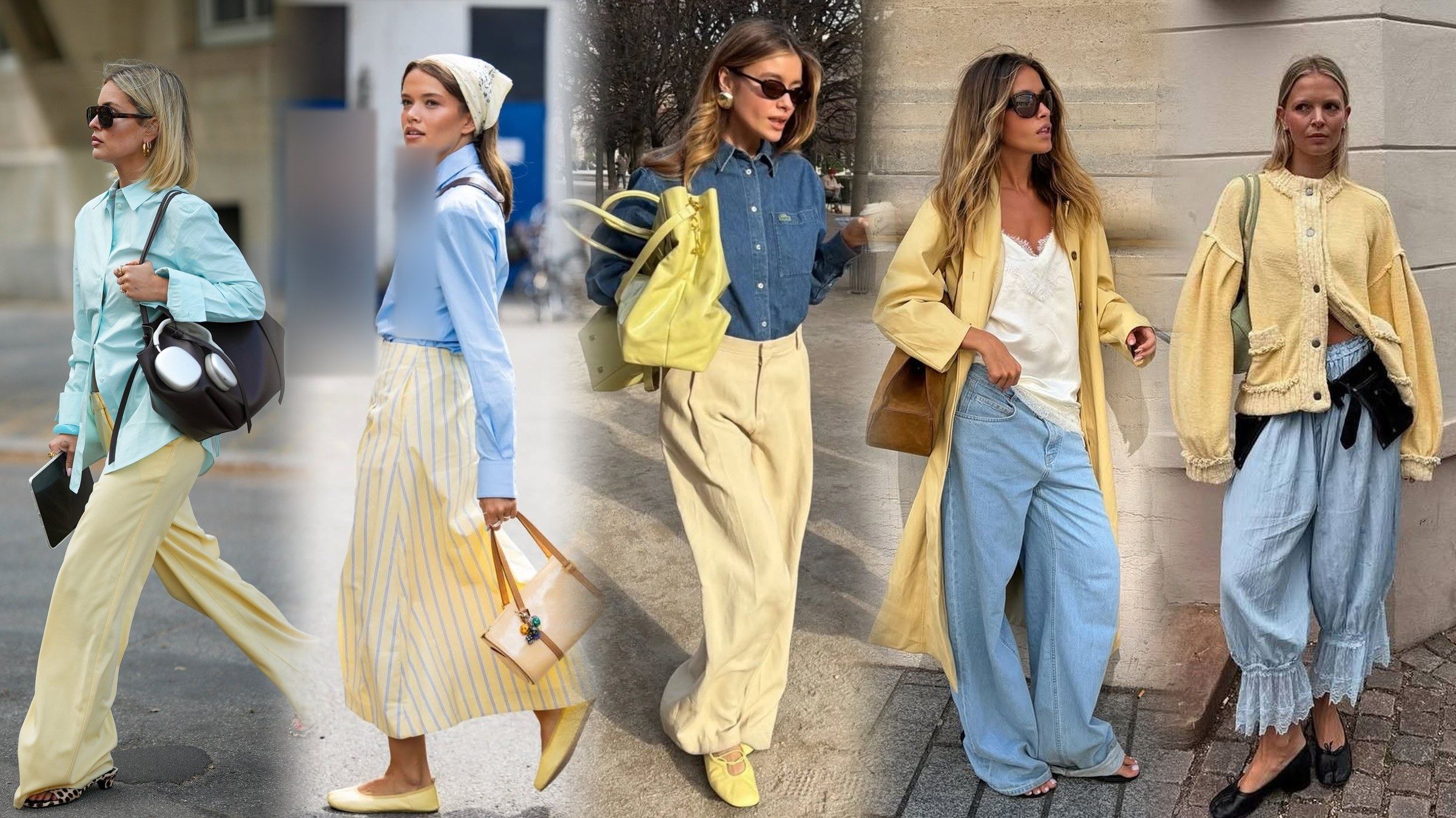 Butter Yellow and Baby Blue Outfits to Try This Fall