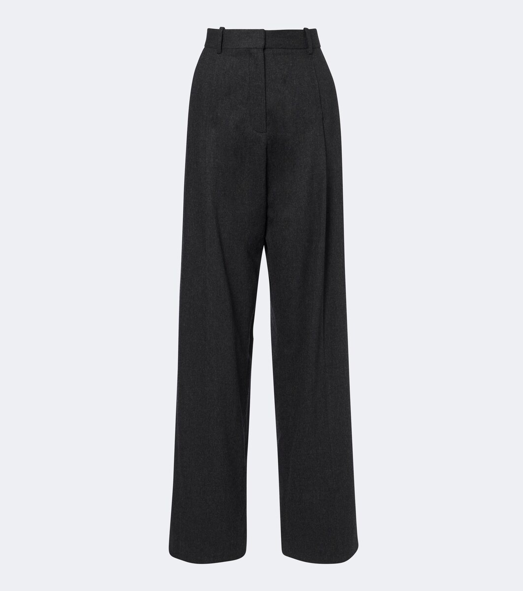 August wool and cashmere wide-leg pants
