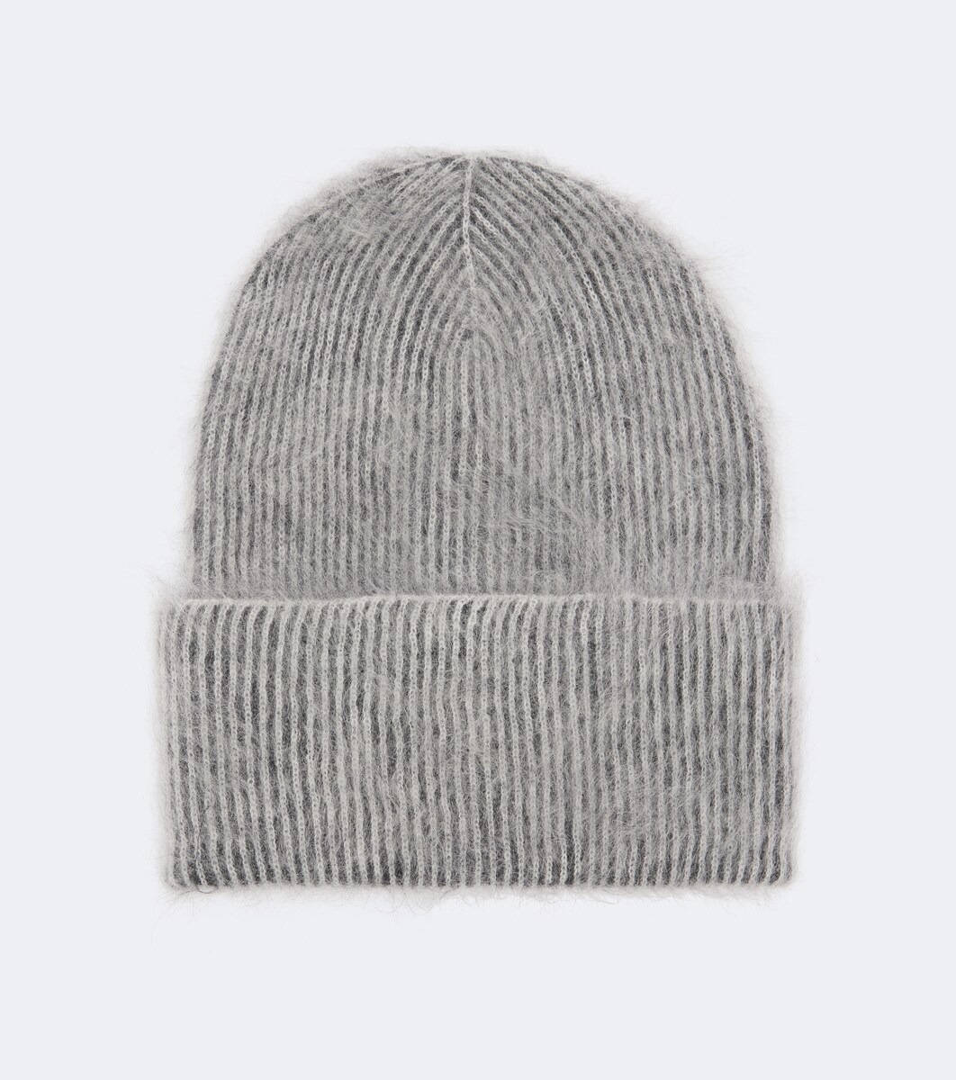 Ribbed-knit mohair and wool-blend beanie