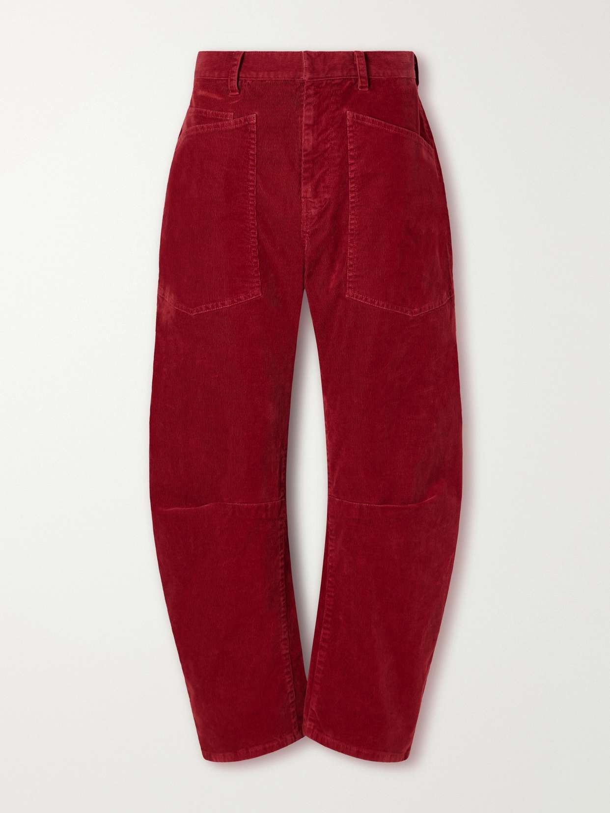 Shon cotton-canvas barrel-leg pants