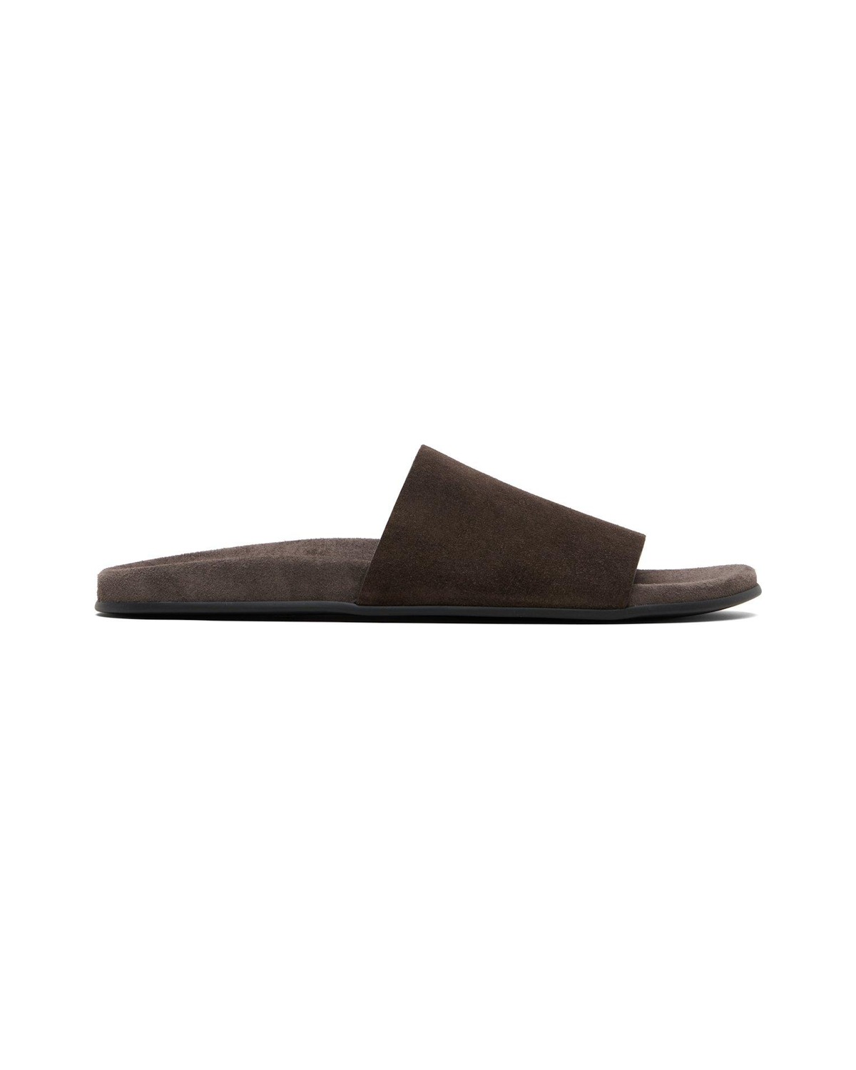 Hugh Slides in Brown Suede