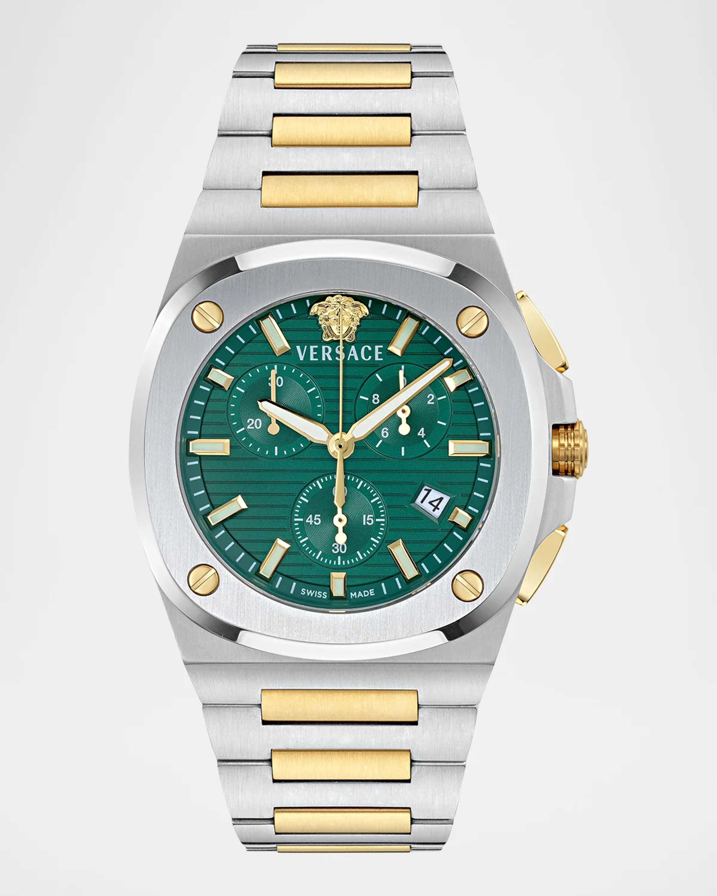 Men's Tolomeo Chrono Two-Tone Bracelet Watch, 40mm