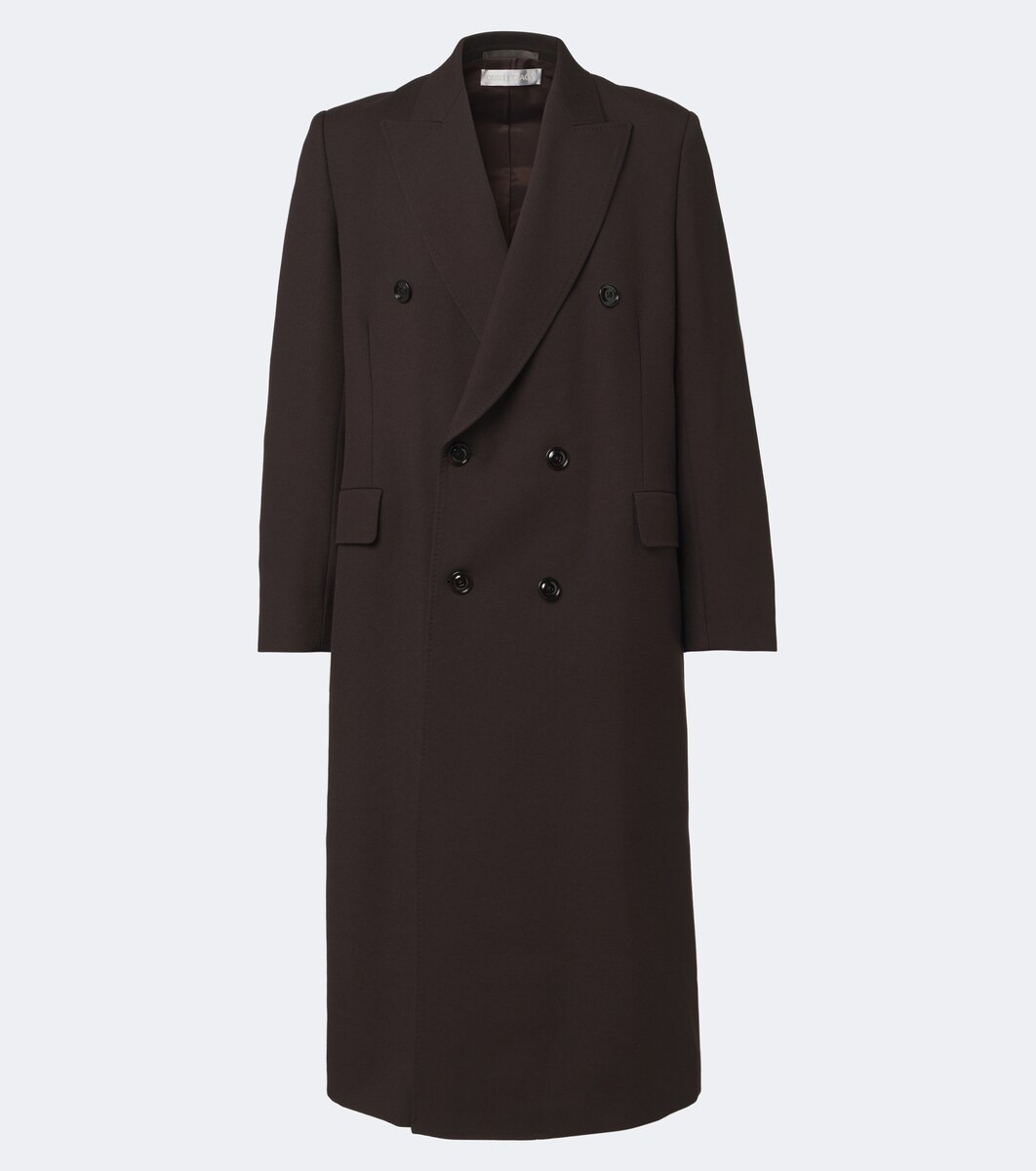 Whale double-breasted virgin wool coat