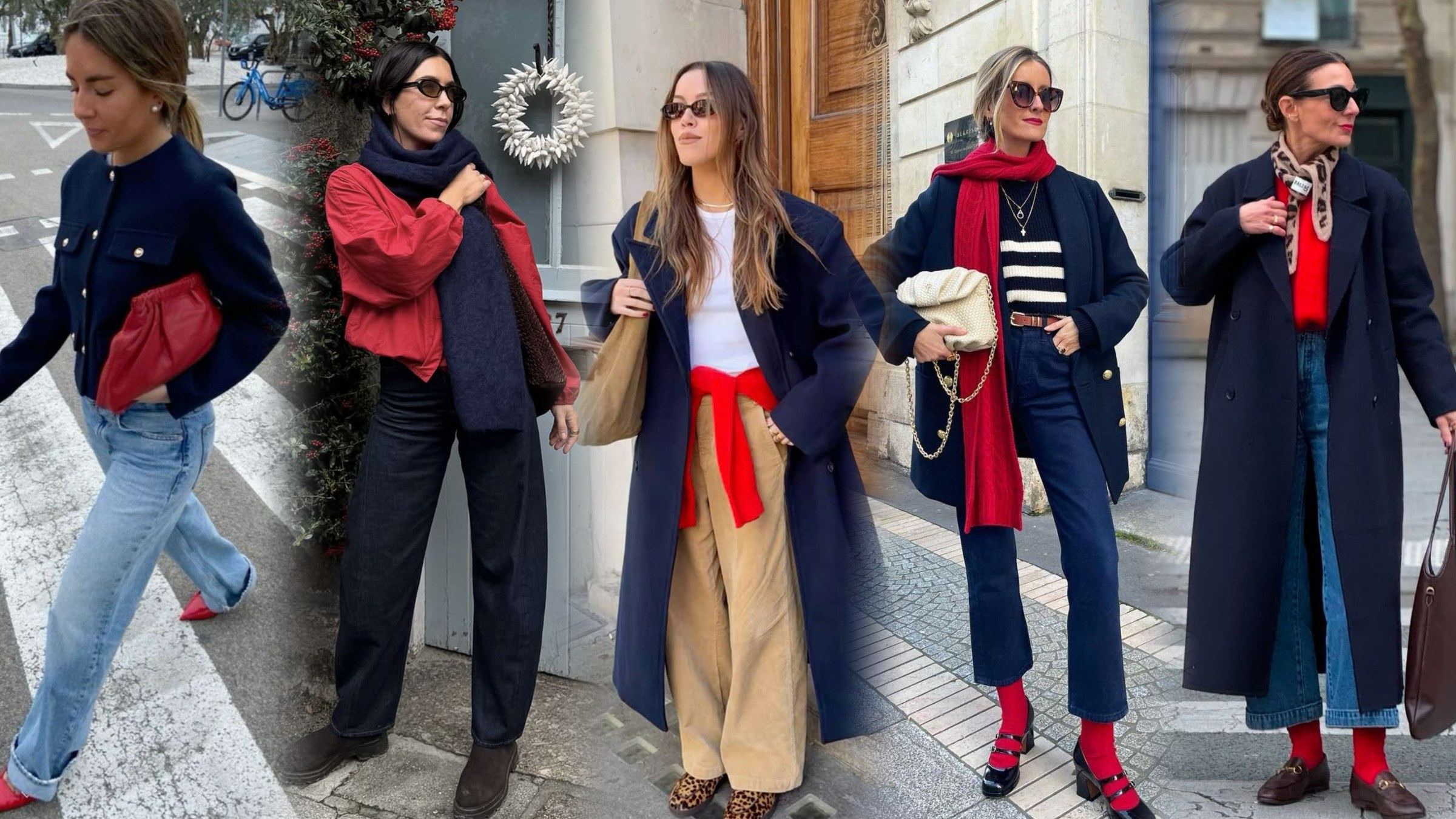 Navy and Red Outfits to Try This Fall