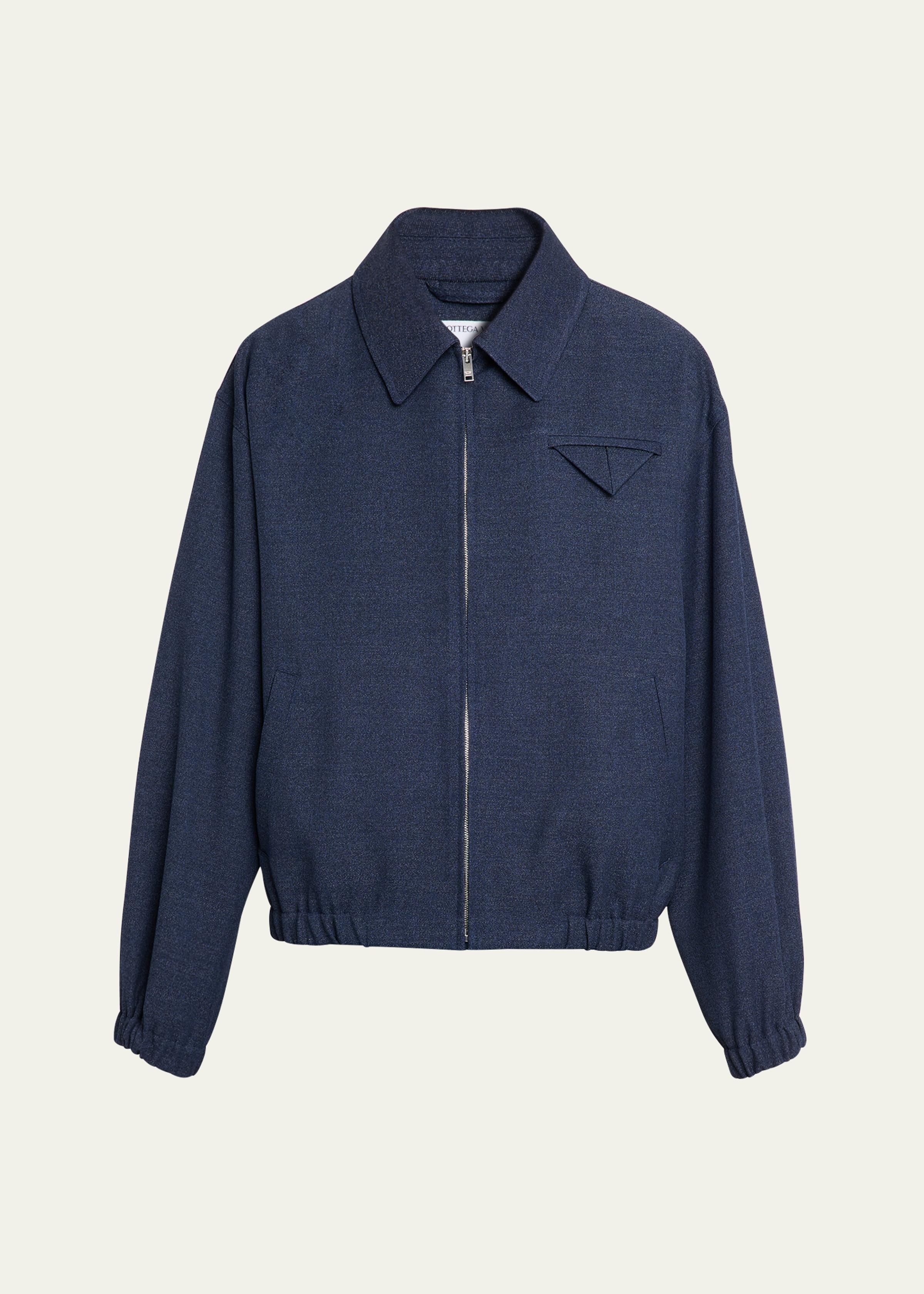 Men's Wool Triangle-Pocket Blouson
