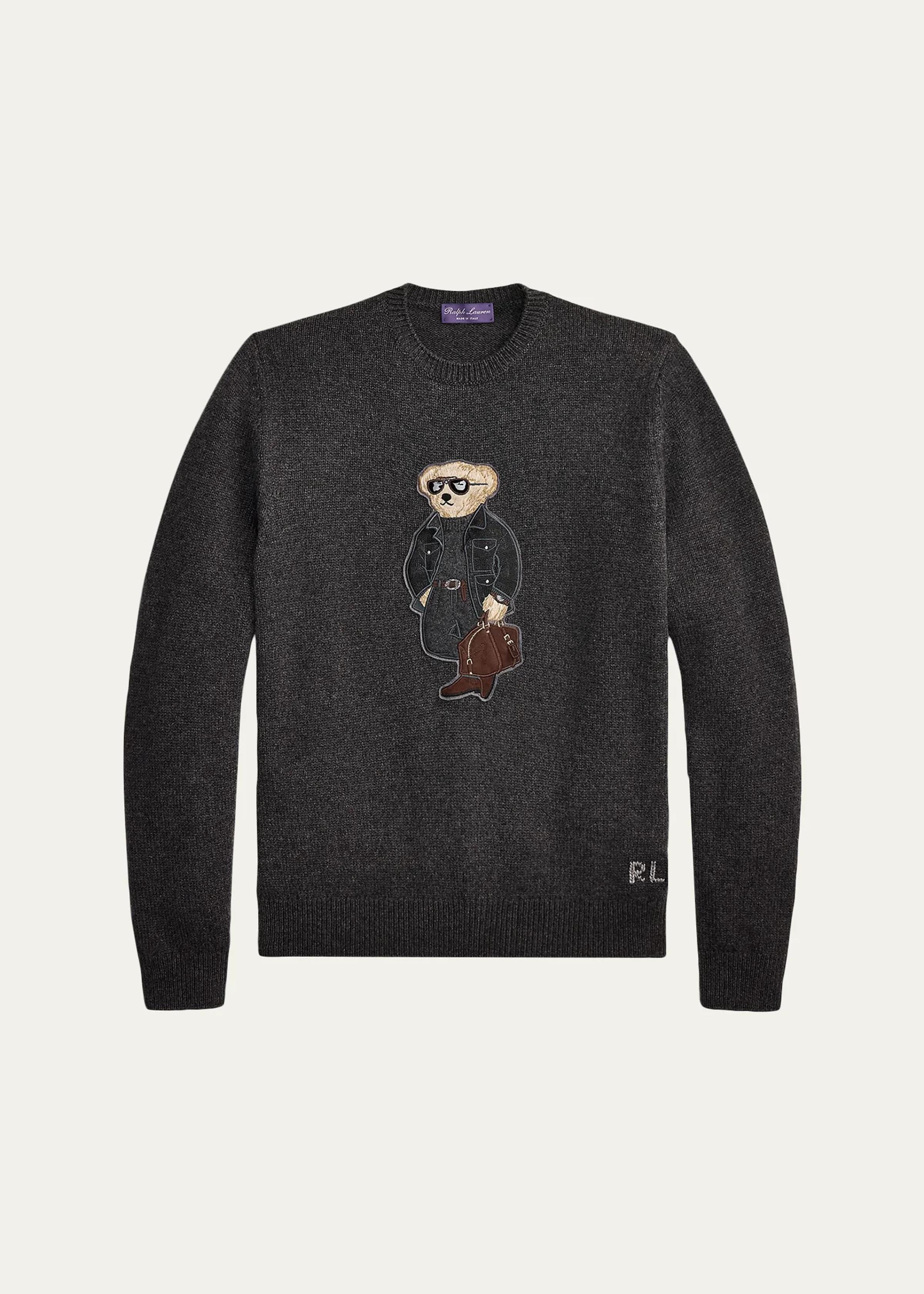 Men's Polo Bear Cashmere Sweater