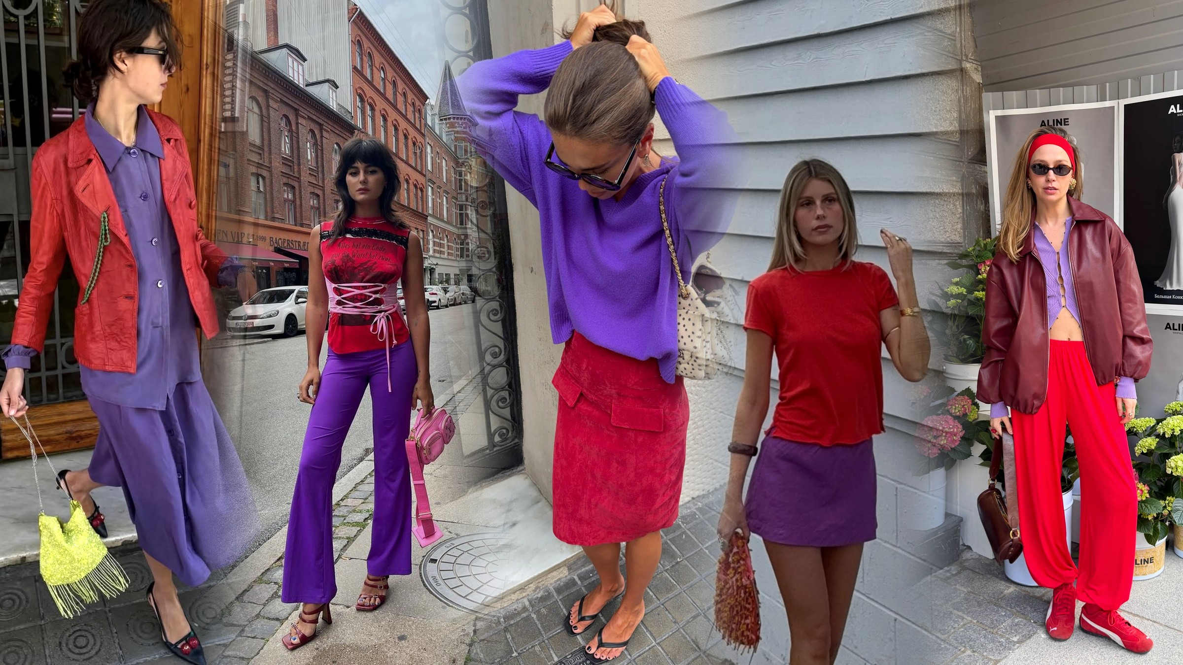 Purple and Red Outfits to Try This Fall