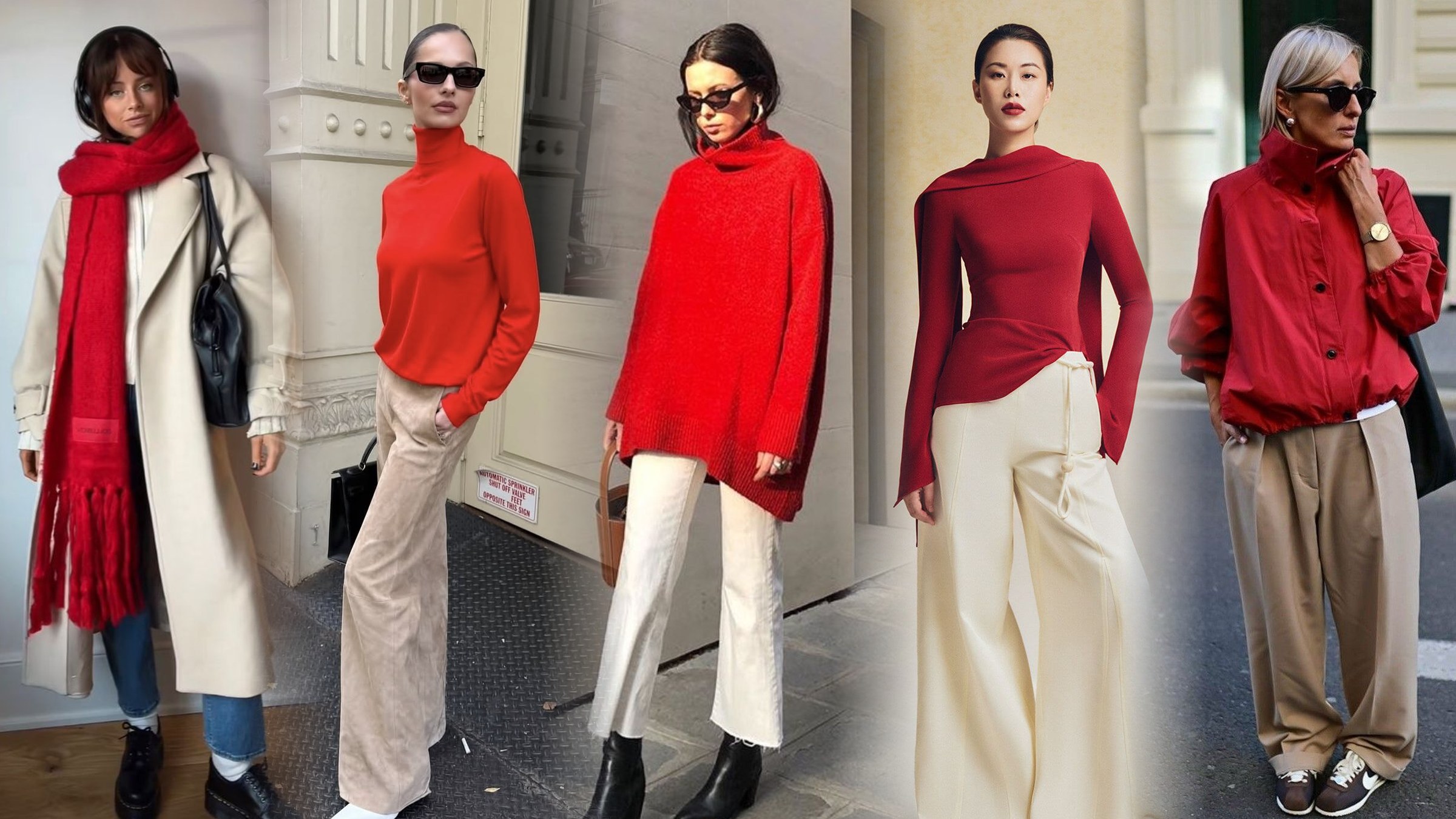 Red and Cream Outfits to Try This Fall