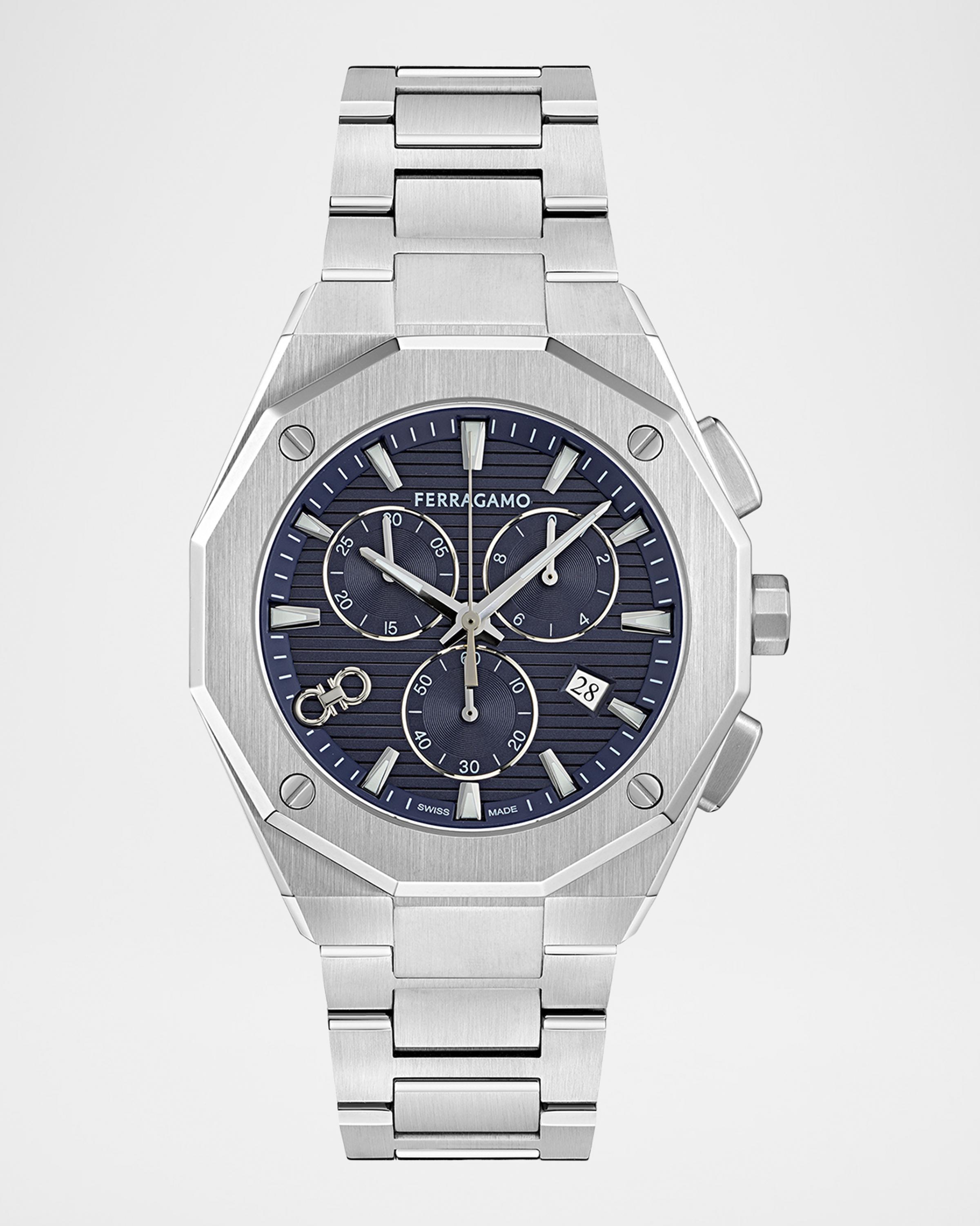 Men's Edge Chrono 42mm Stainless Steel Bracelet Watch