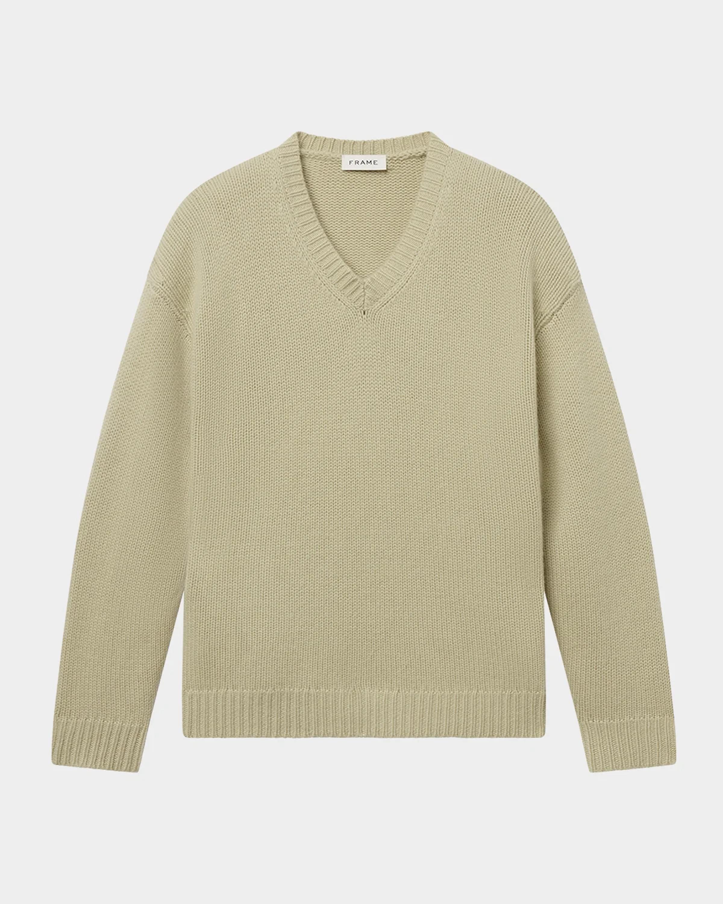 Men's Chunky Cashmere V-Neck Sweater