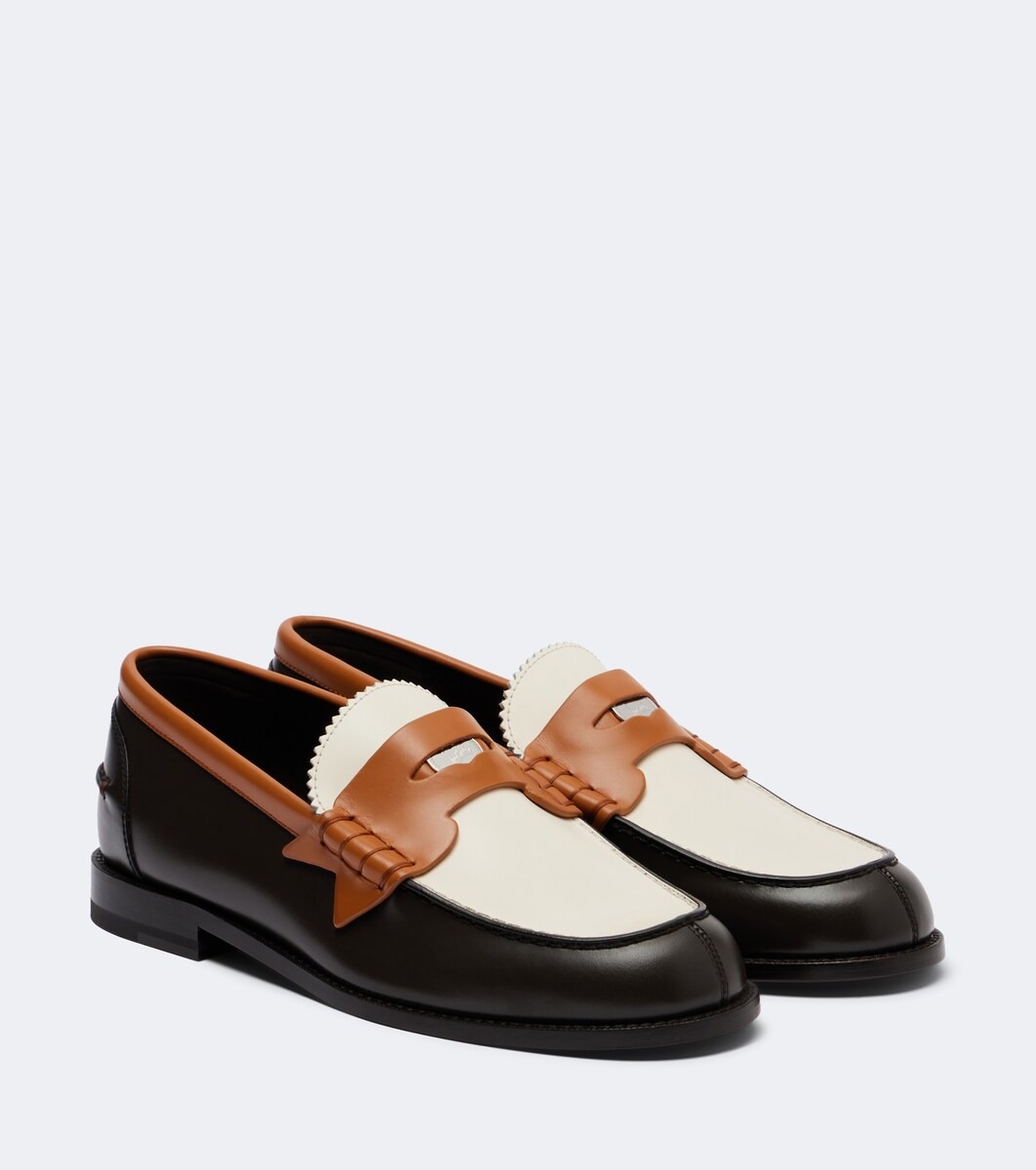 Plato leather penny loafers