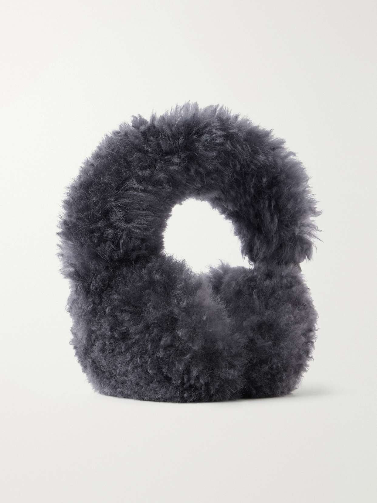 Wool-trimmed shearling earmuffs