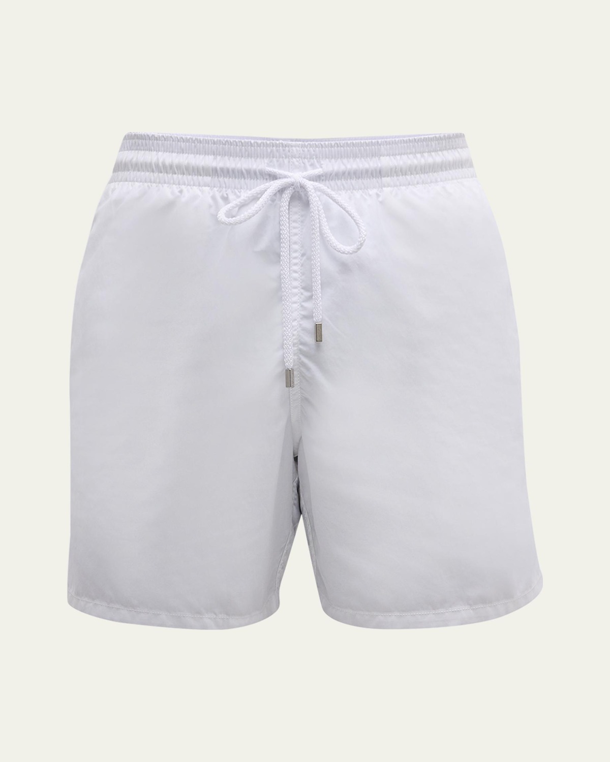 Solid Swim Shorts in White