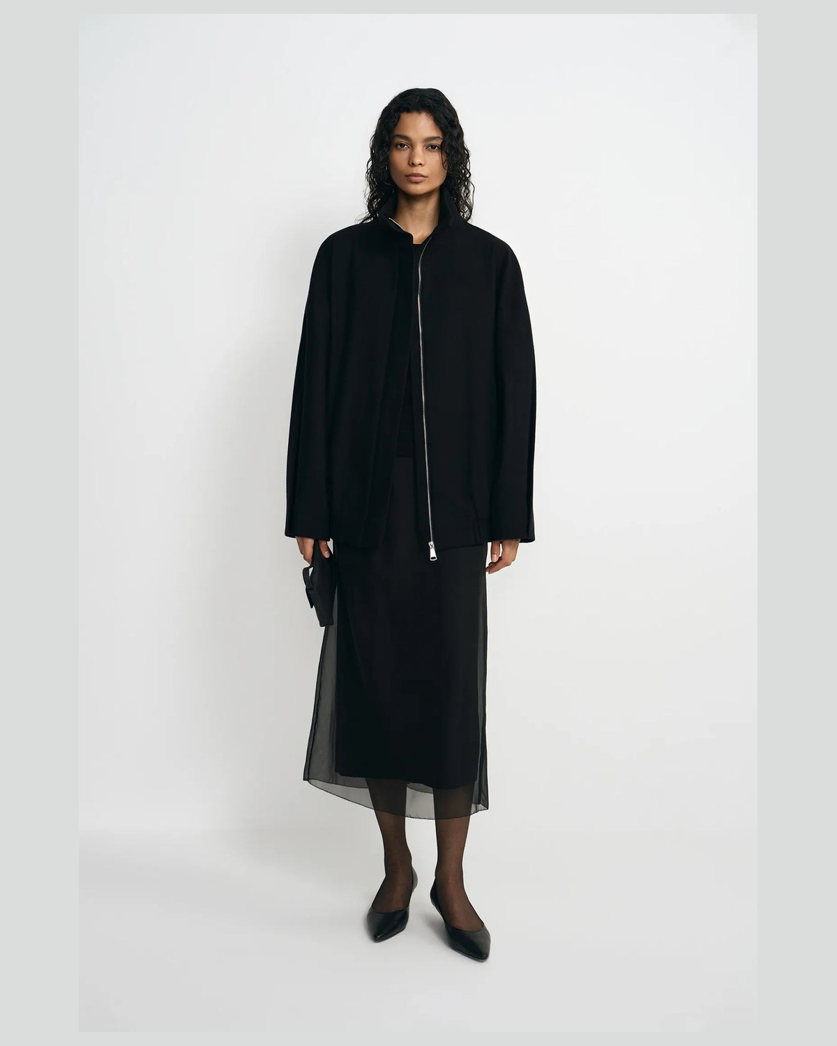 Seren Pleat Sleeve Wool Jacket