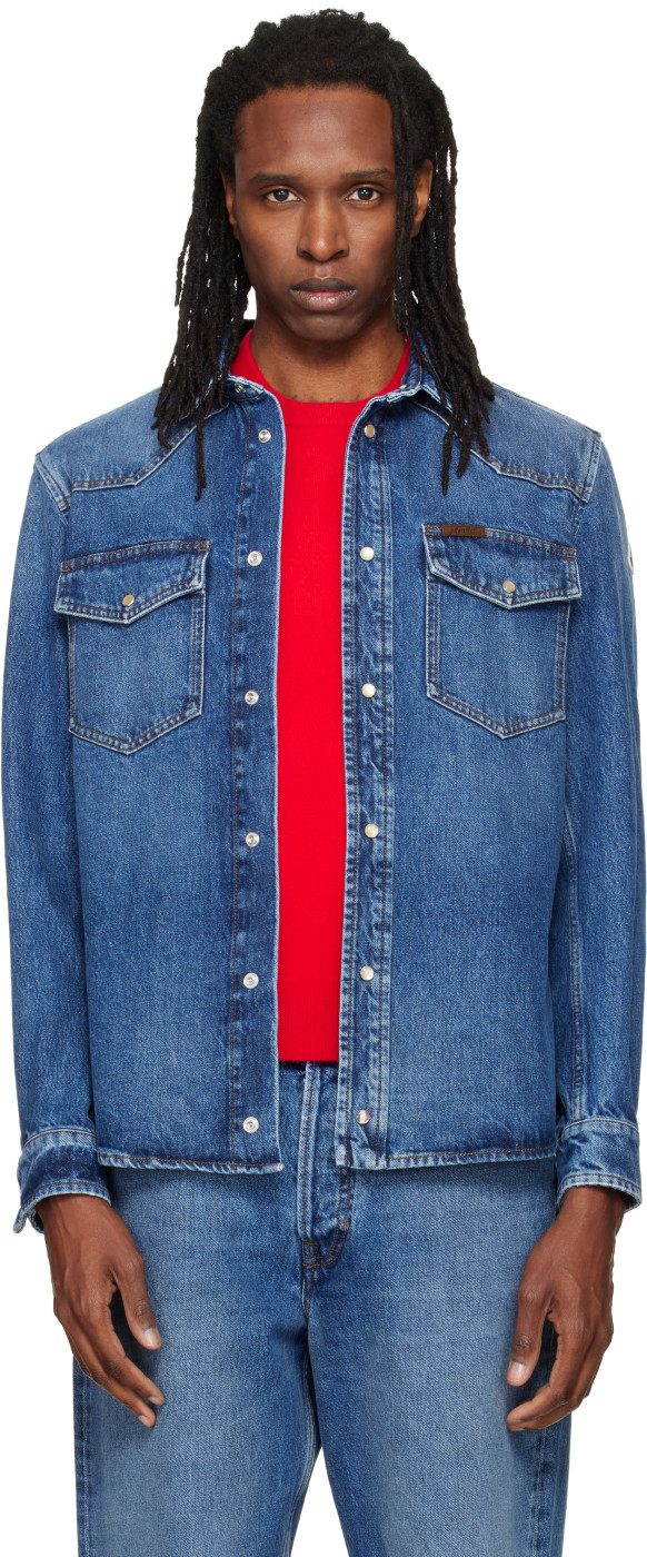 Blue Faded Denim Overshirt