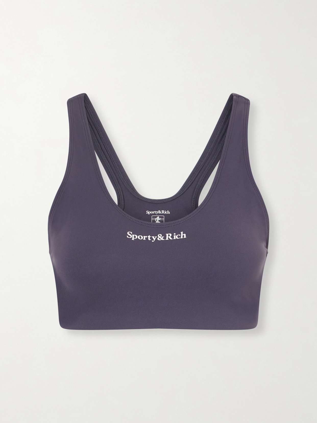Logo-print stretch-jersey sports bra