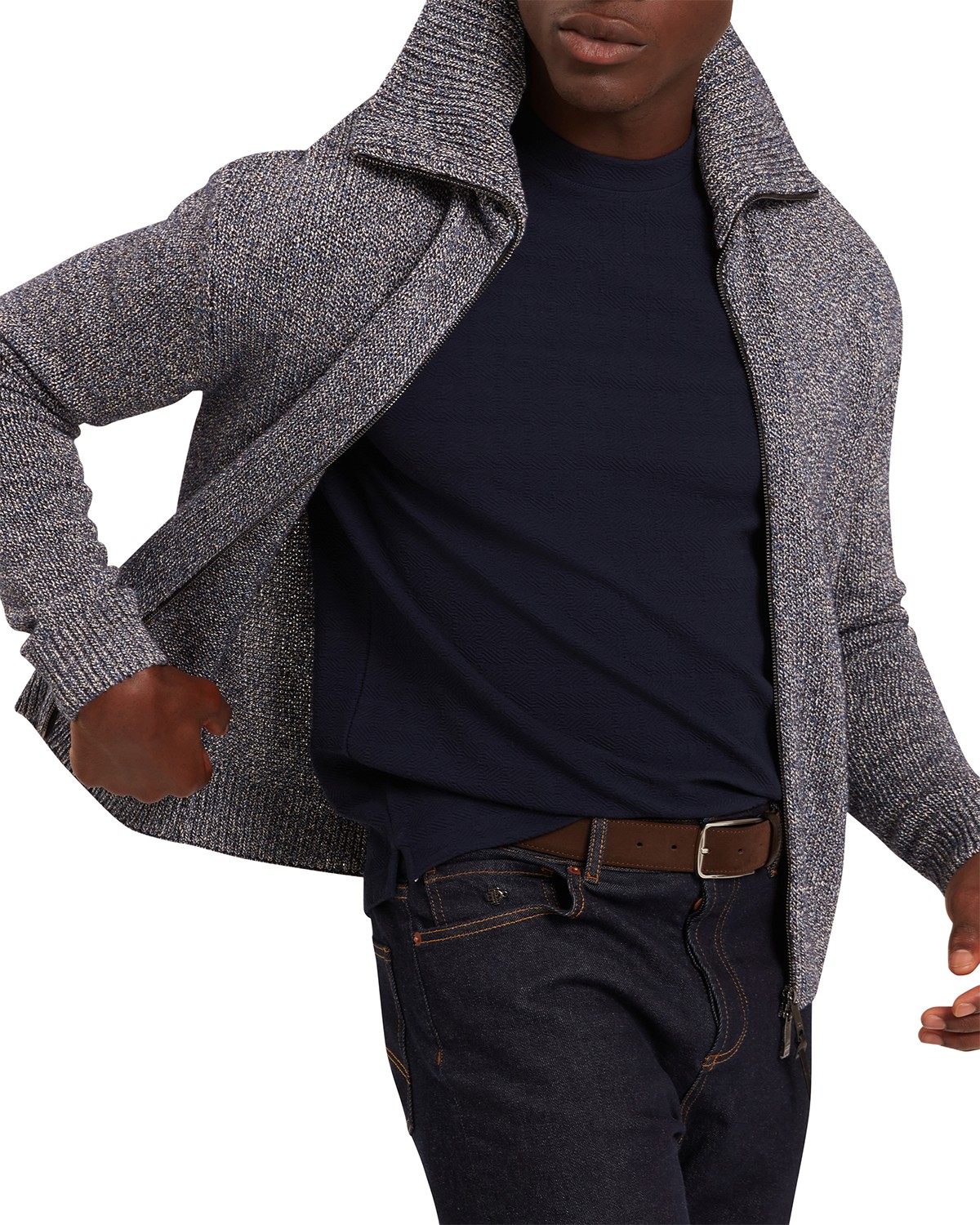 Varink Funnel Neck Zip Sweater