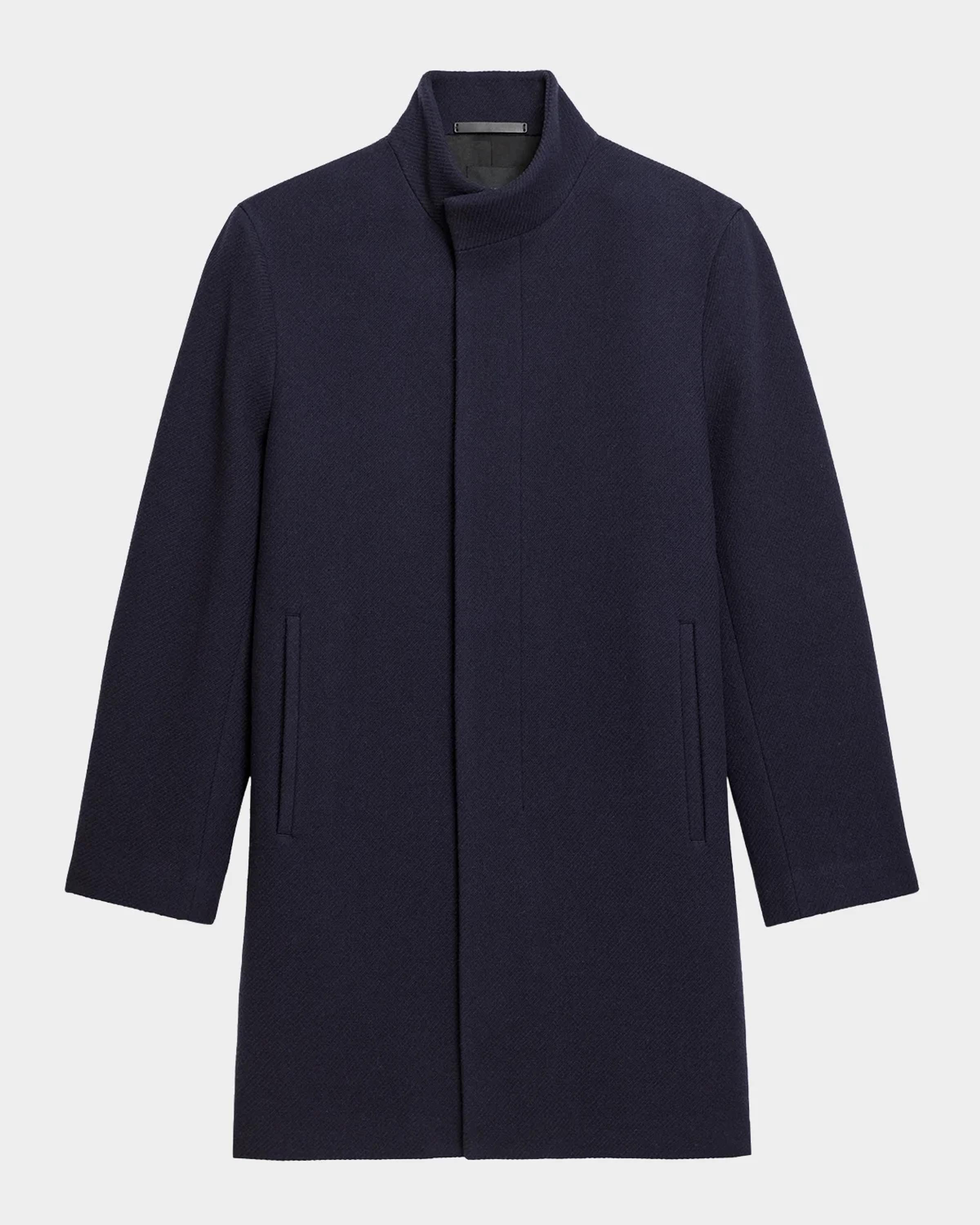 Men's Belvin Melton-Textured Wool-Blend Coat