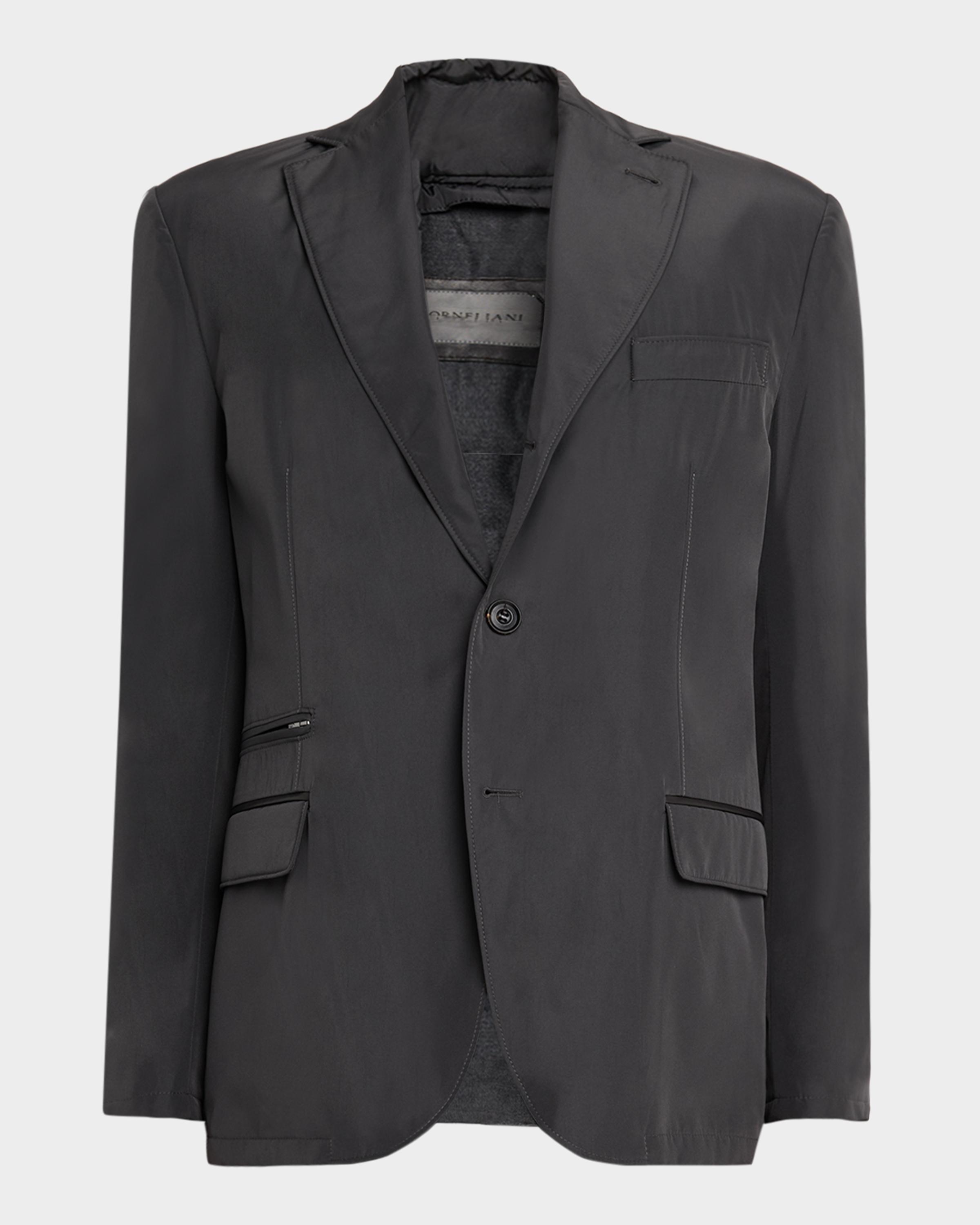 Men's Technical Fabric Single-Breasted Blazer