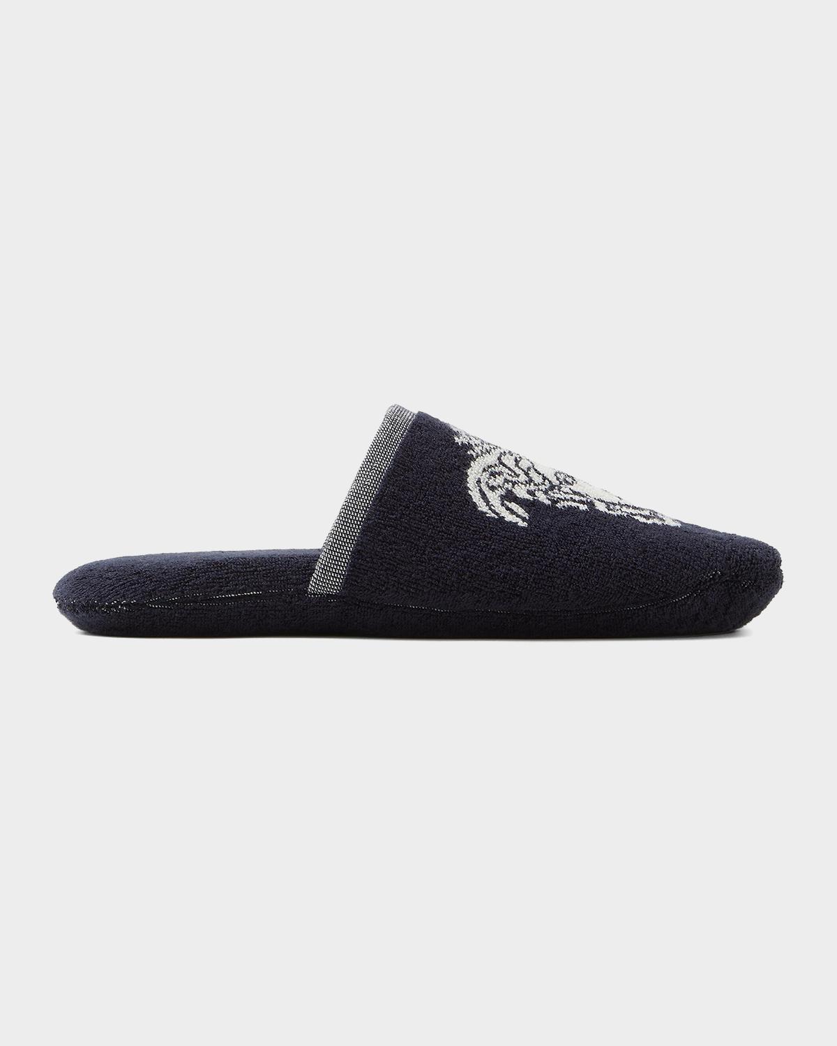Jacquard Medusa Terry Cotton Bath Slippers