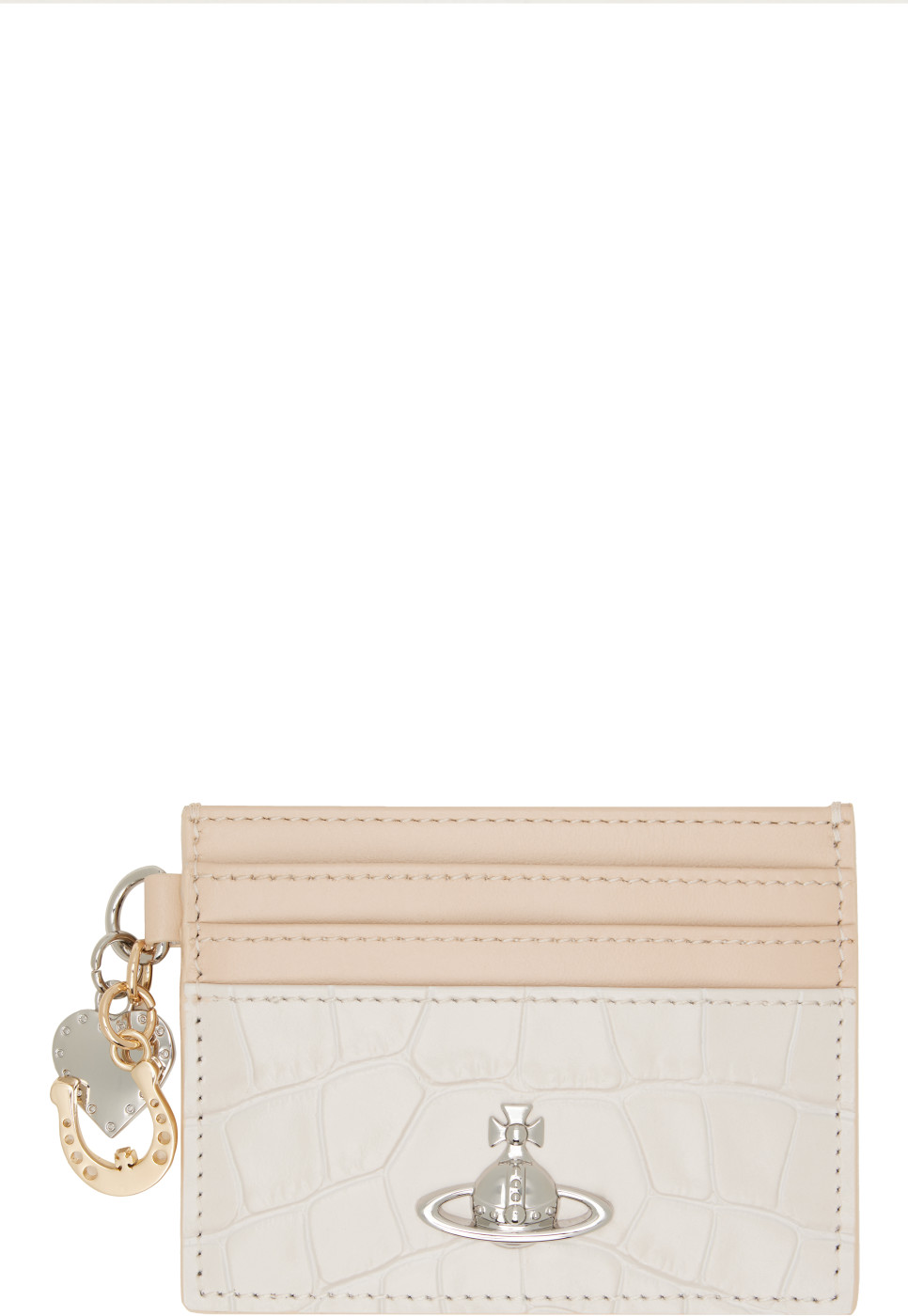 Beige Charms Card Holder