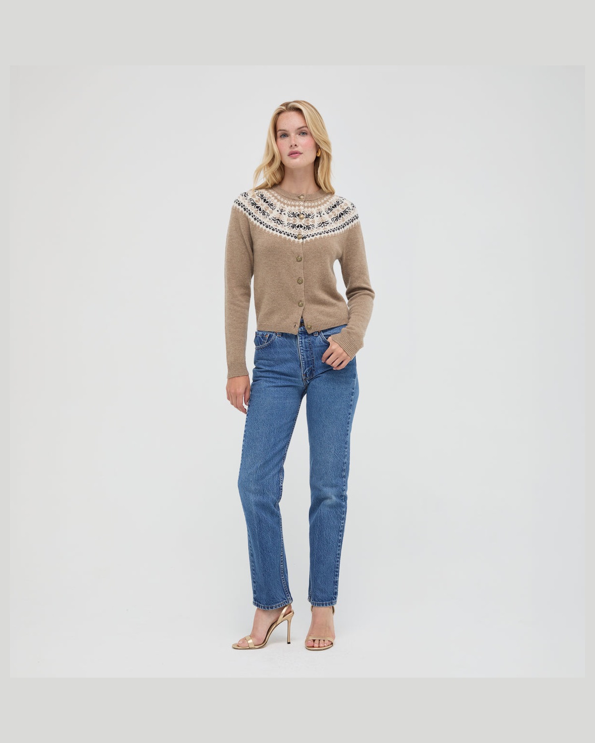 The Sonnet Cardigan in Thistle Fair Isle