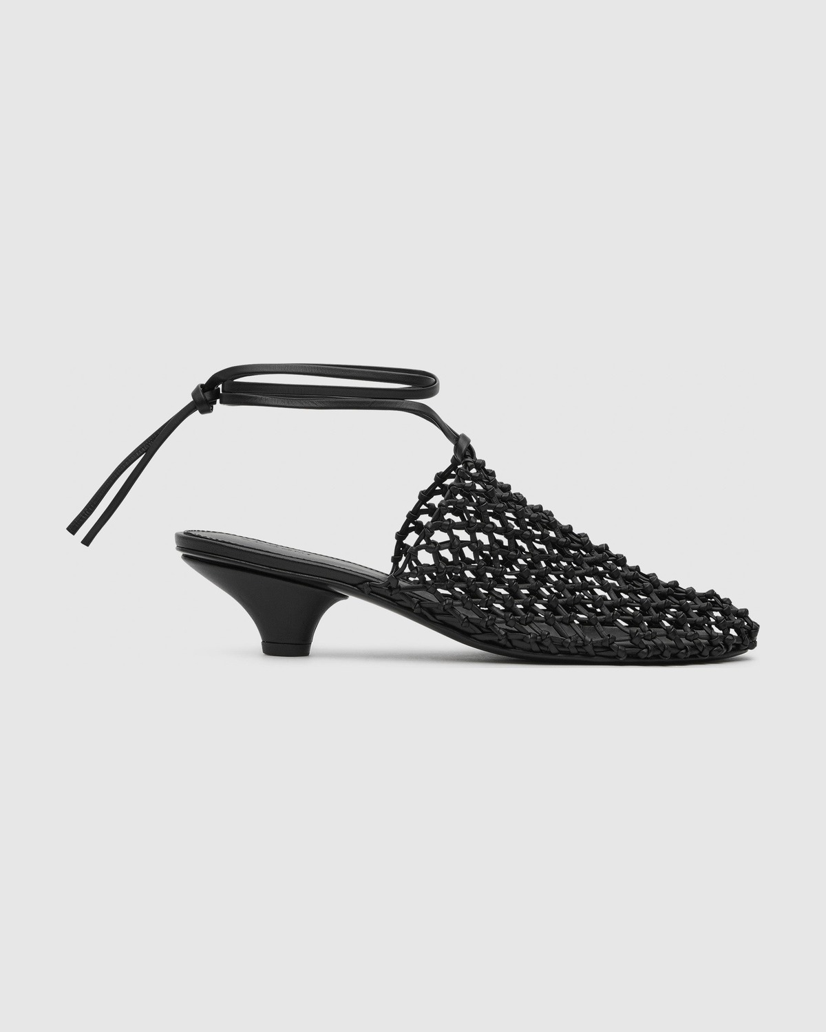 Woven Mule Heels in Black