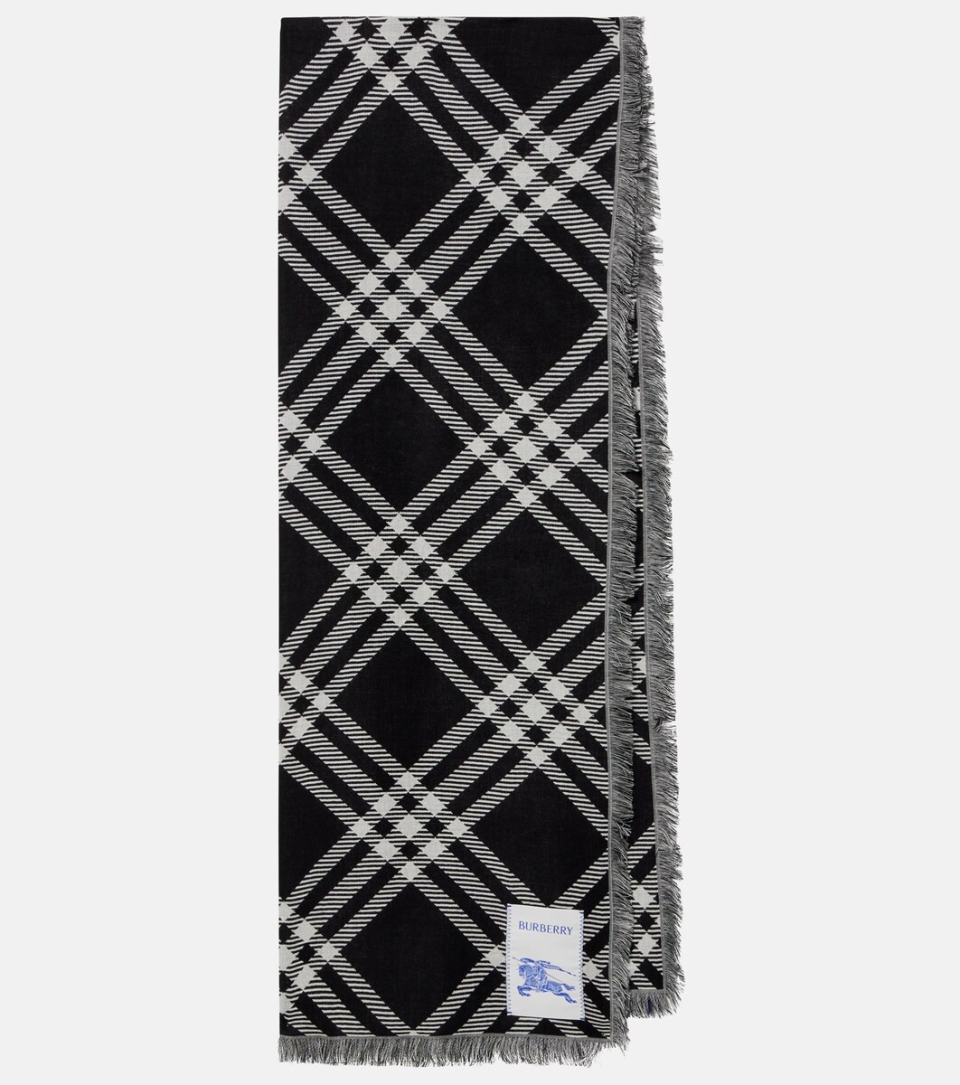 Burberry Check wool and silk scarf