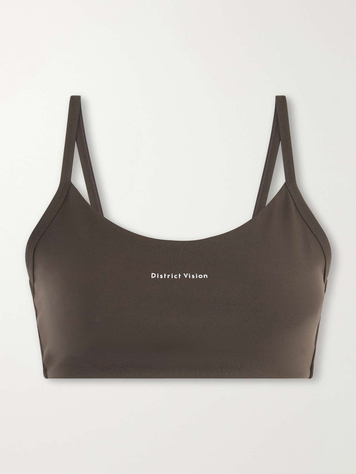 Logo-appliquéd jersey light-support sports bra