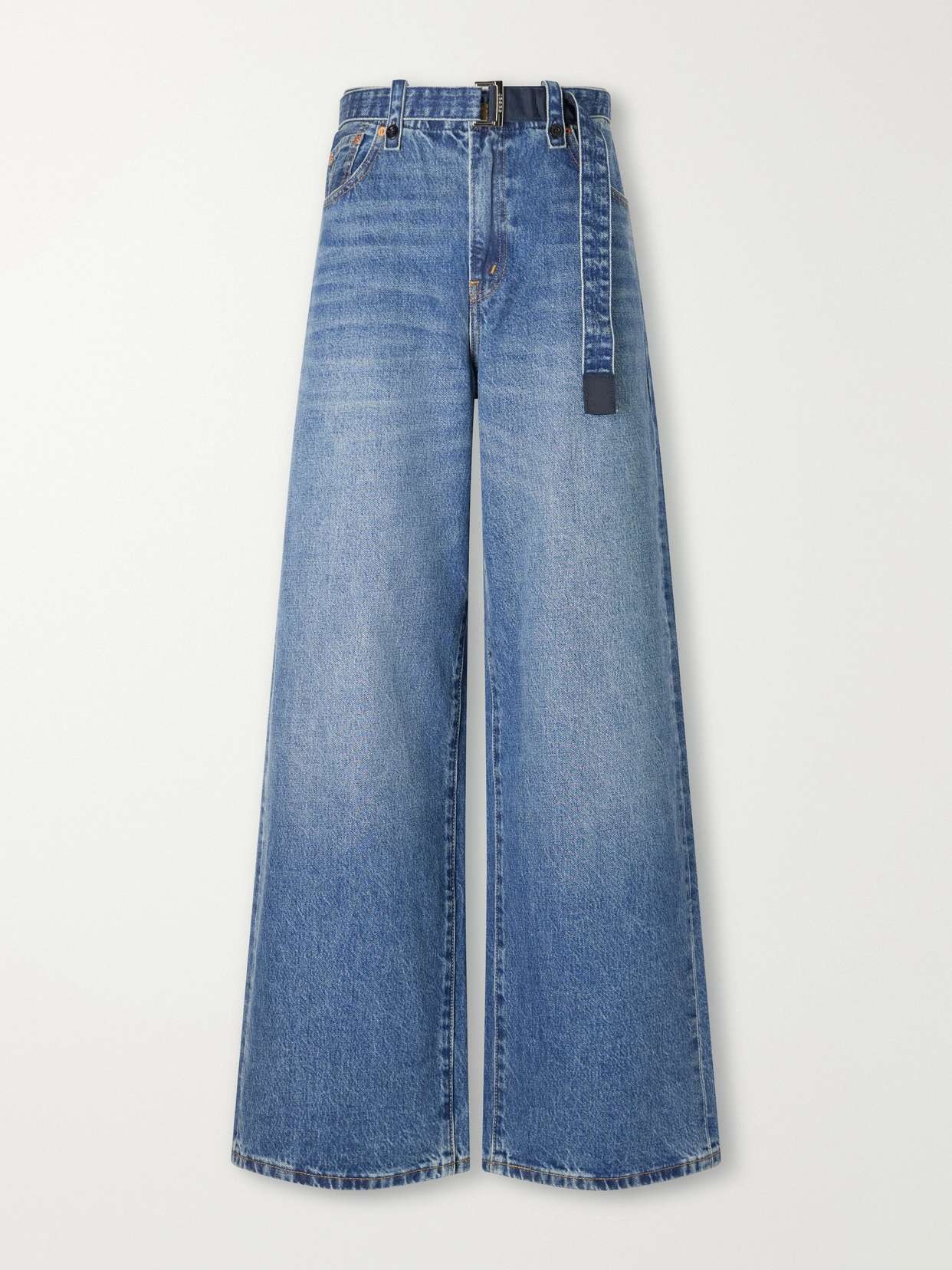 + Levi's belted mid-rise wide-leg jeans