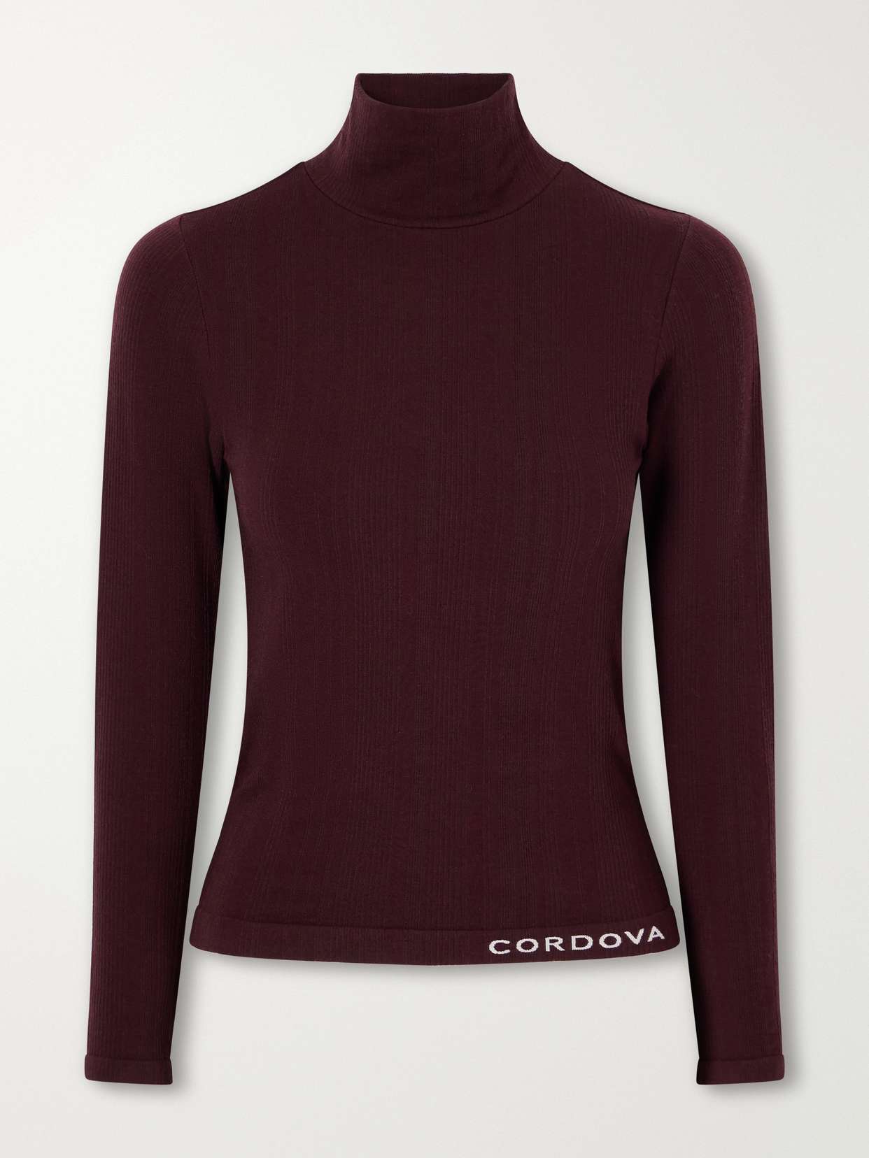 Sol ribbed stretch-jersey turtleneck top