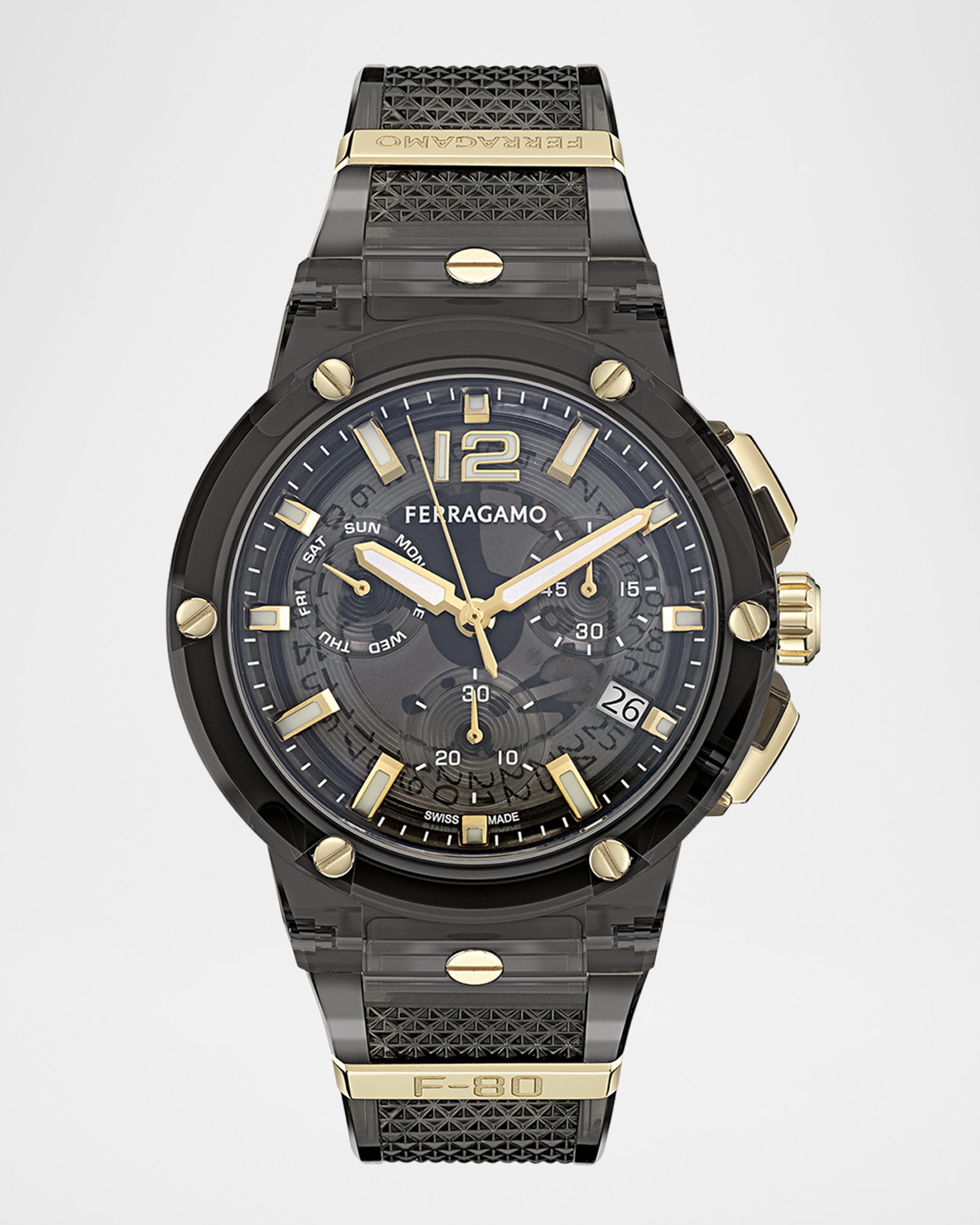 F-80 44mm Translucent Black Bioplastic Chronograph Watch