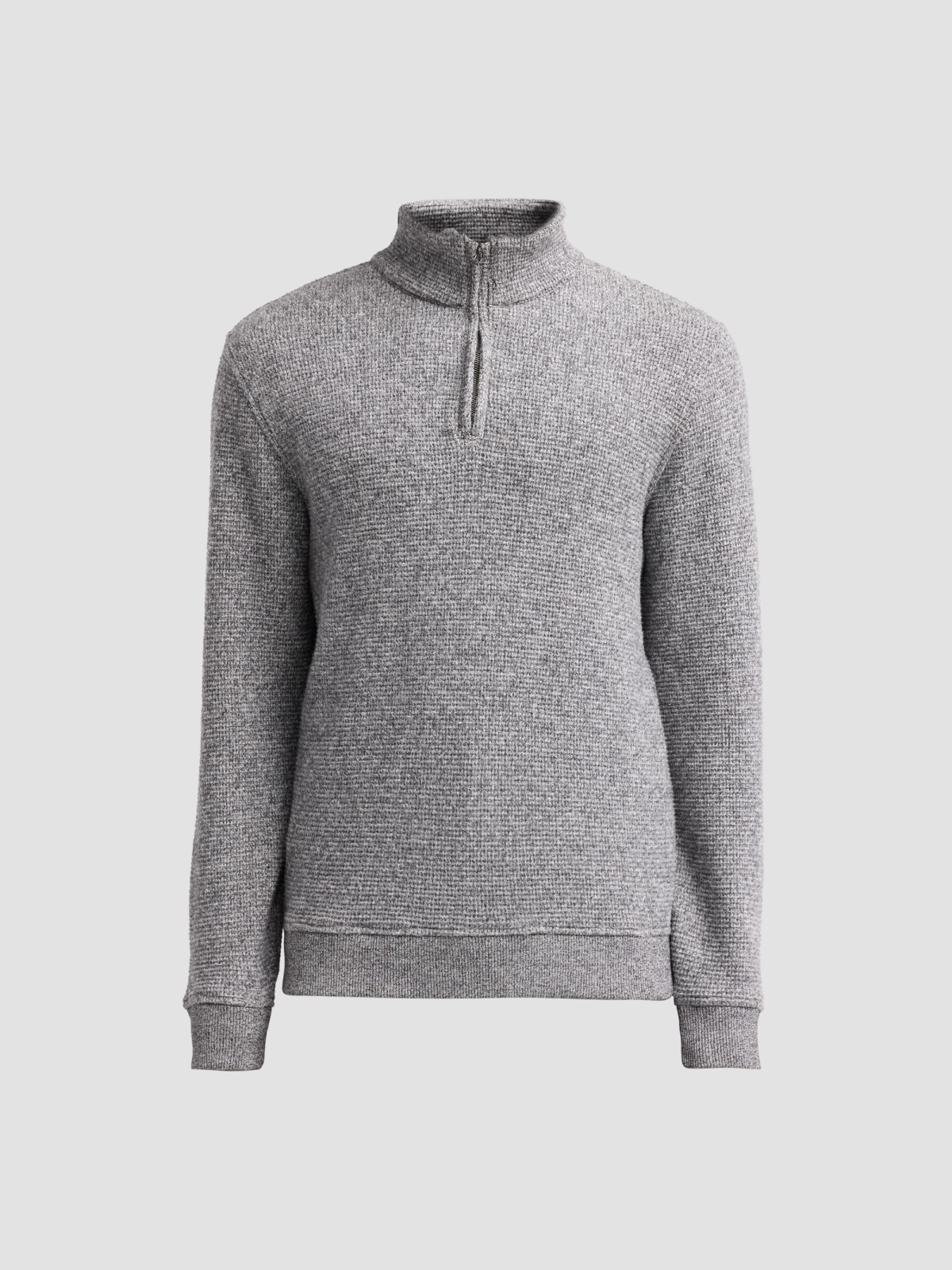 Brushed Waffle Quarter-Zip Sweater