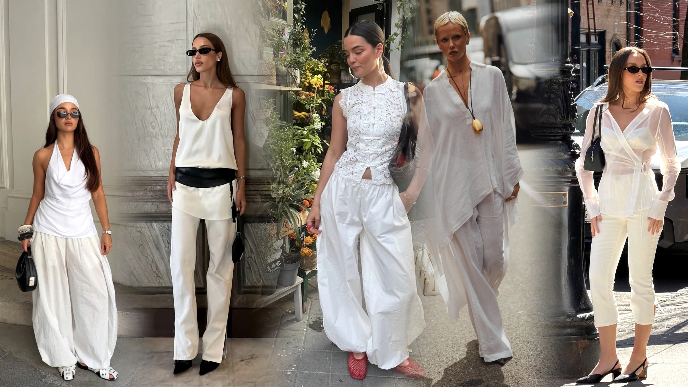 All-White Outfits for In-Between Weather