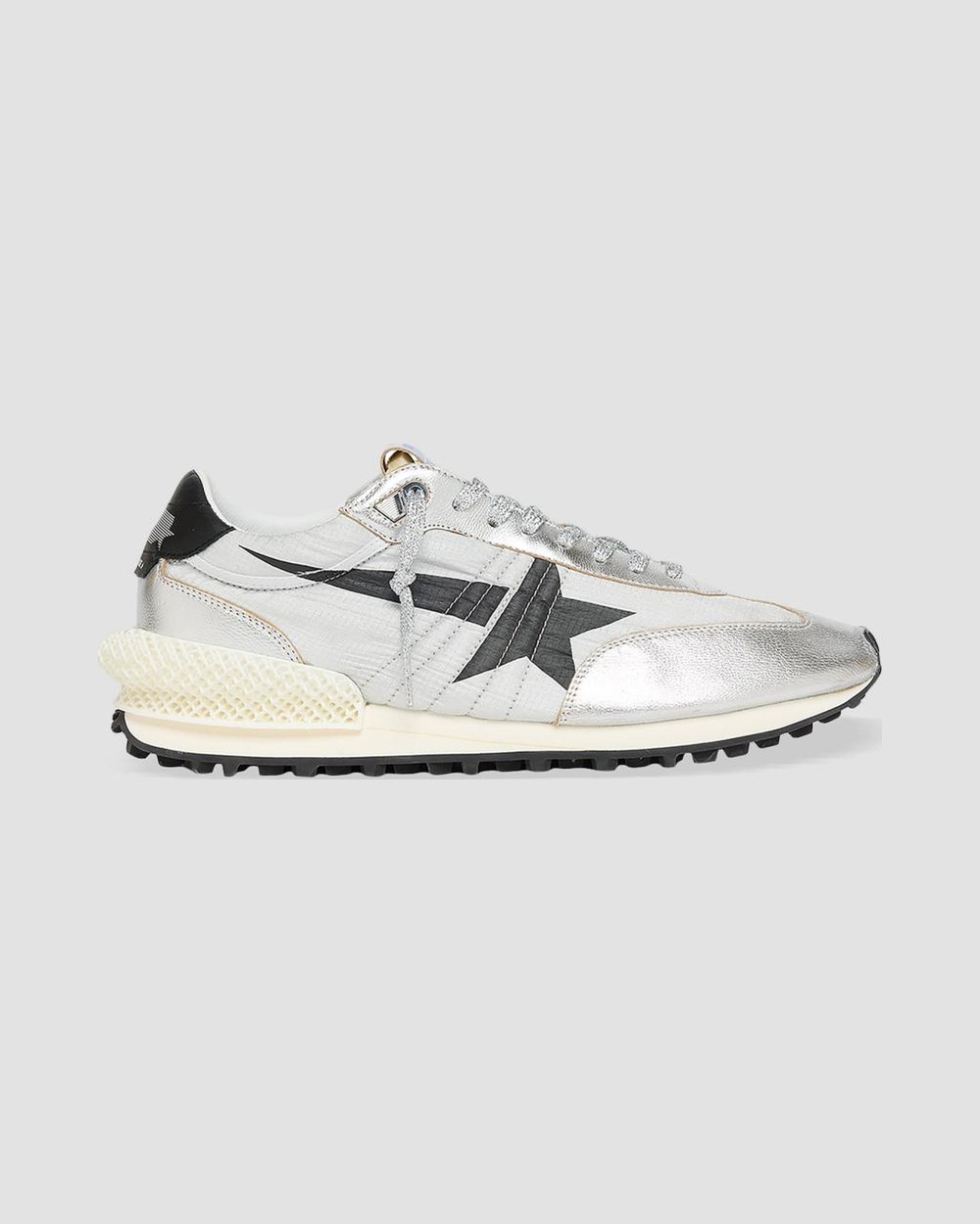 Men's Marathon Nylon and Leather Low-Top Sneakers