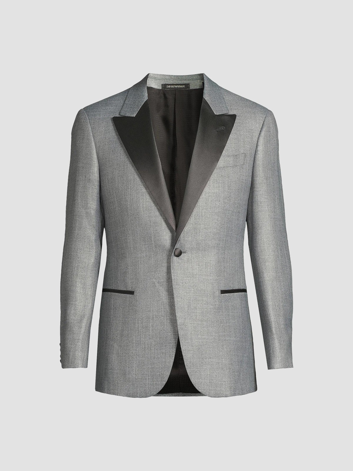 Satin-Lapel Woven Dinner Jacket